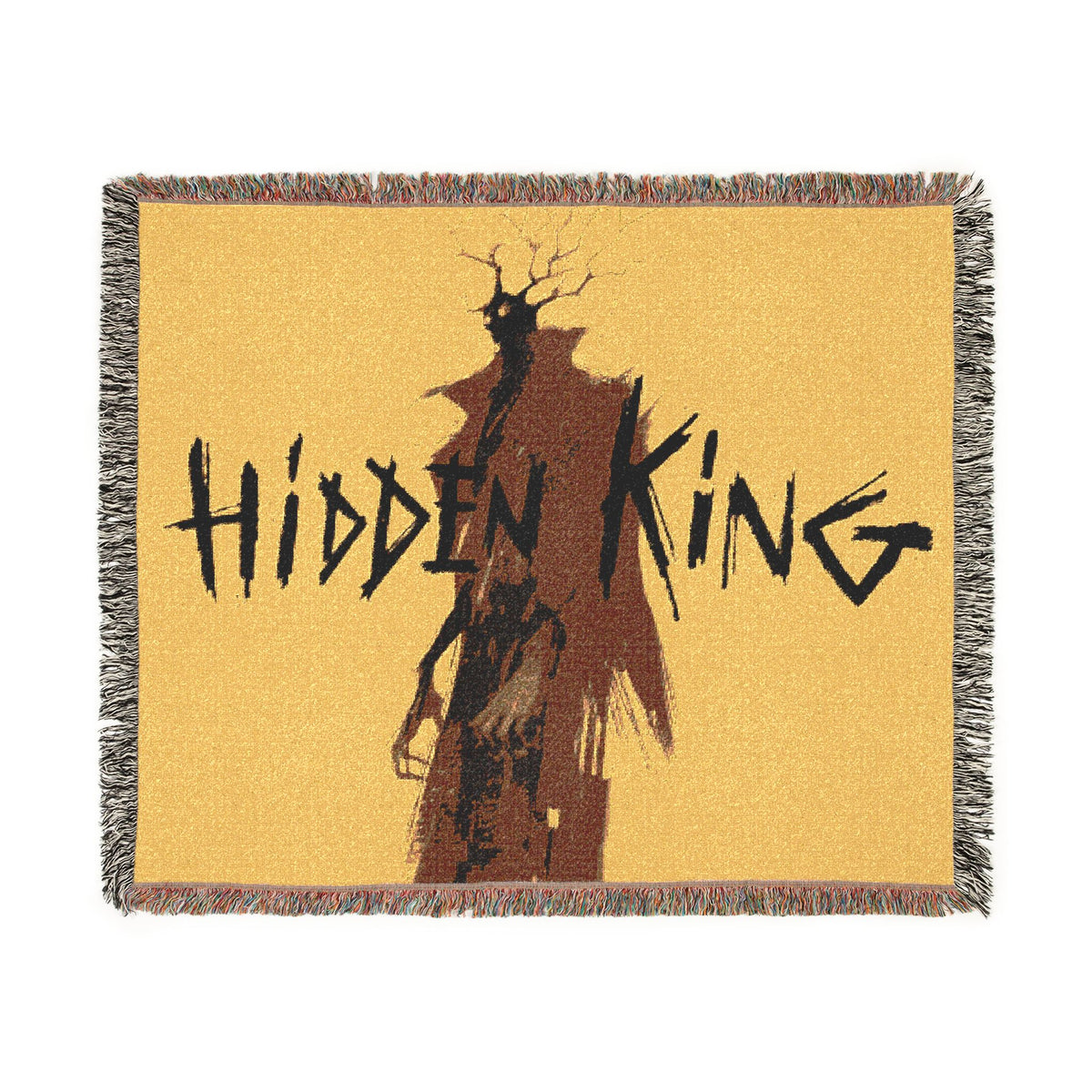 Deadlock - Hidden King woven blanket | dark fantasy silhouette, gothic typography