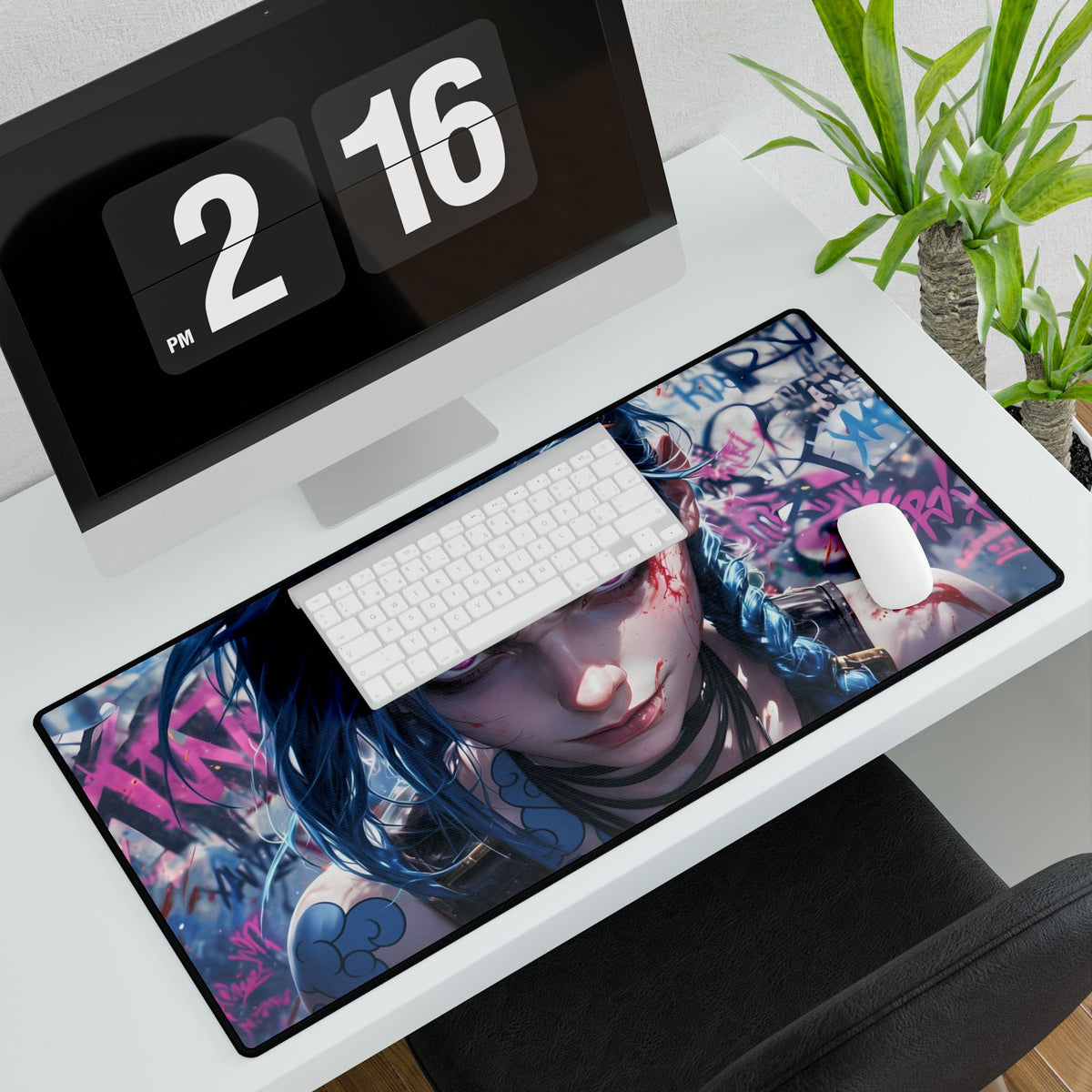 Arcane Jinx Desk Mats, Cool Workspace Decor, Scratch Resistant Surface, Minimalist Organization, Durable, Non-slip Base, Mouse Support.