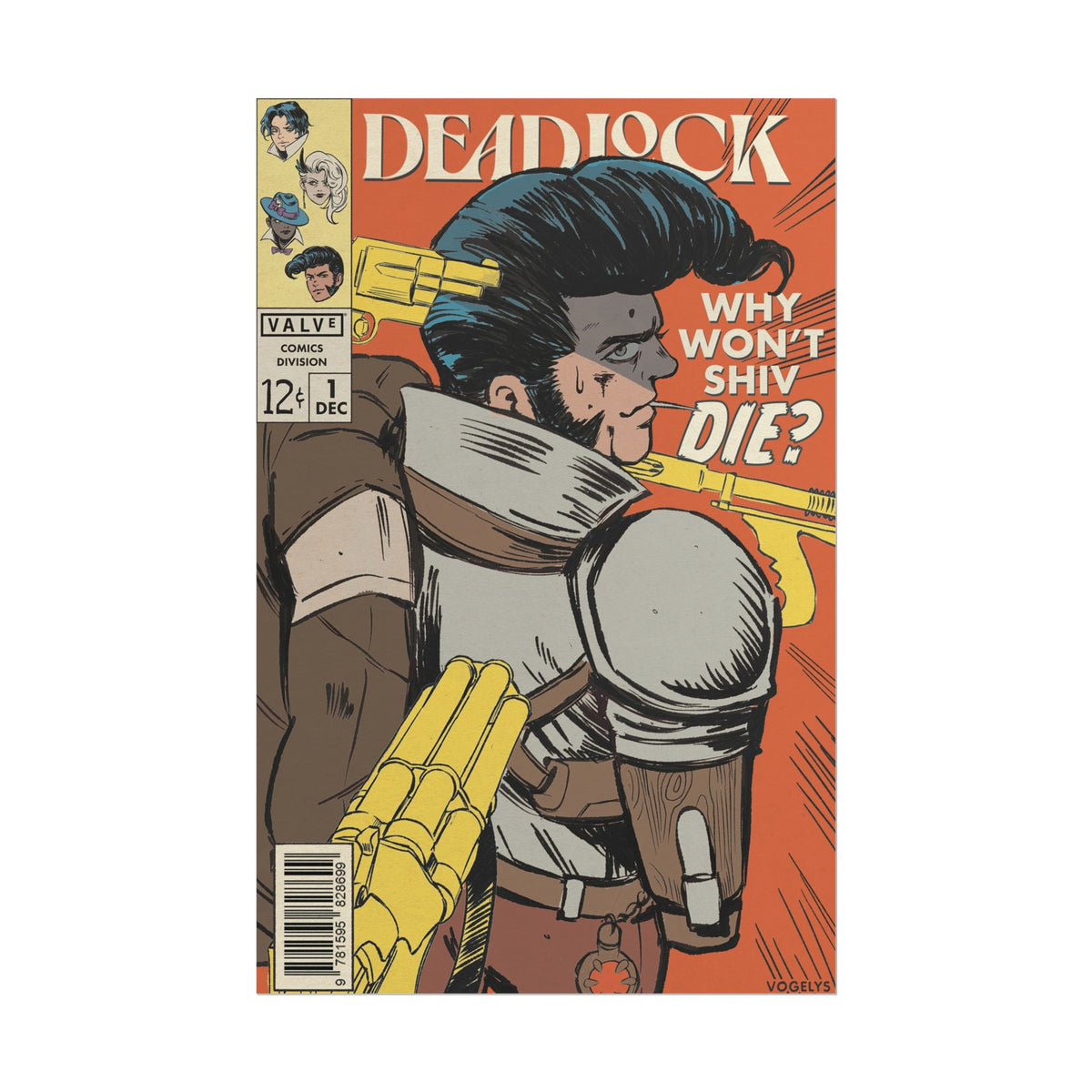 Shiv Deadlock Comic Cover Rolled Poster | Retro Superhero Pop Art