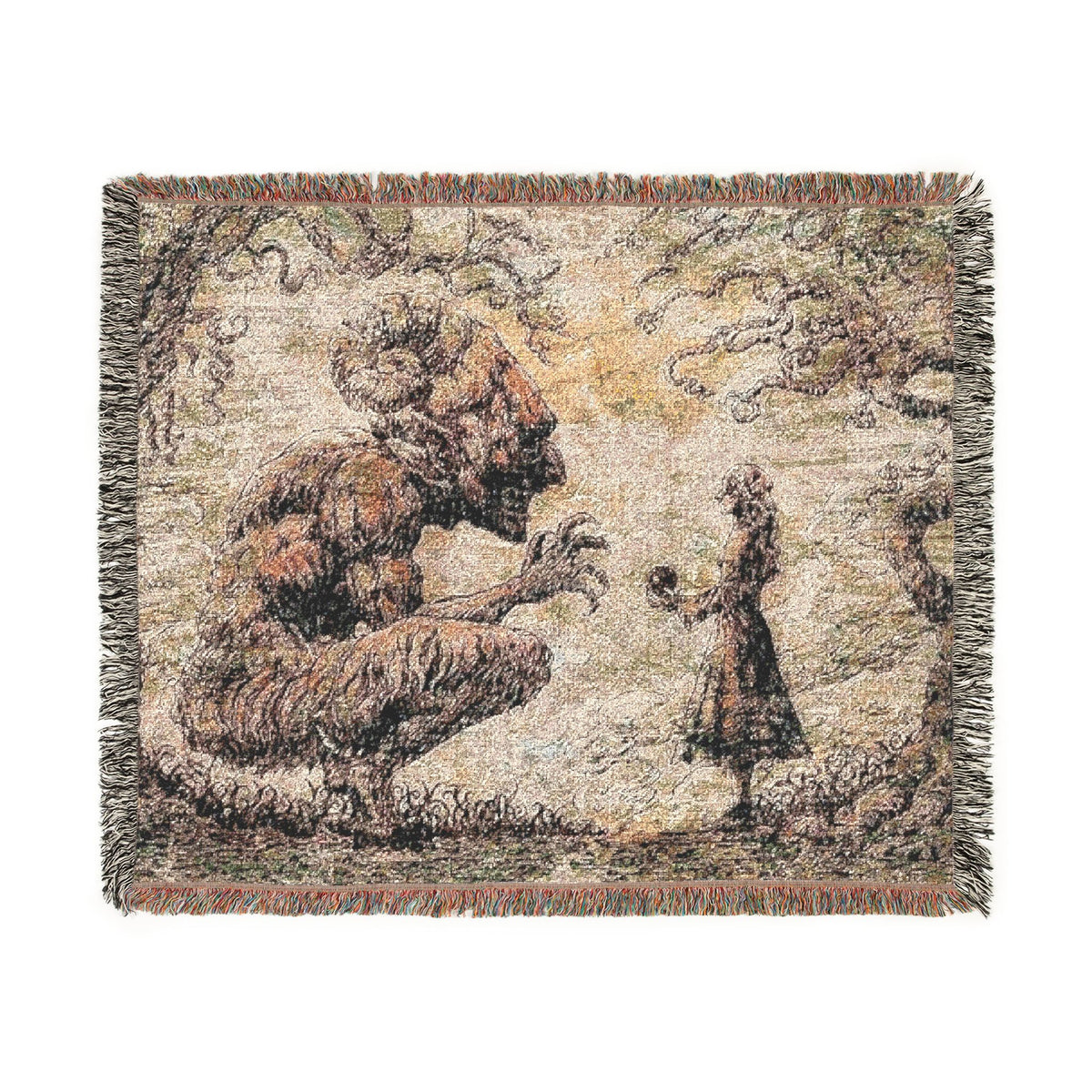 Attack on Titan Woven Blanket, Titan Anime Throw Blanket, Vintage Anime Tapestry, AOT Room Decor, Japanese Anime Gift, Gaming Blanket