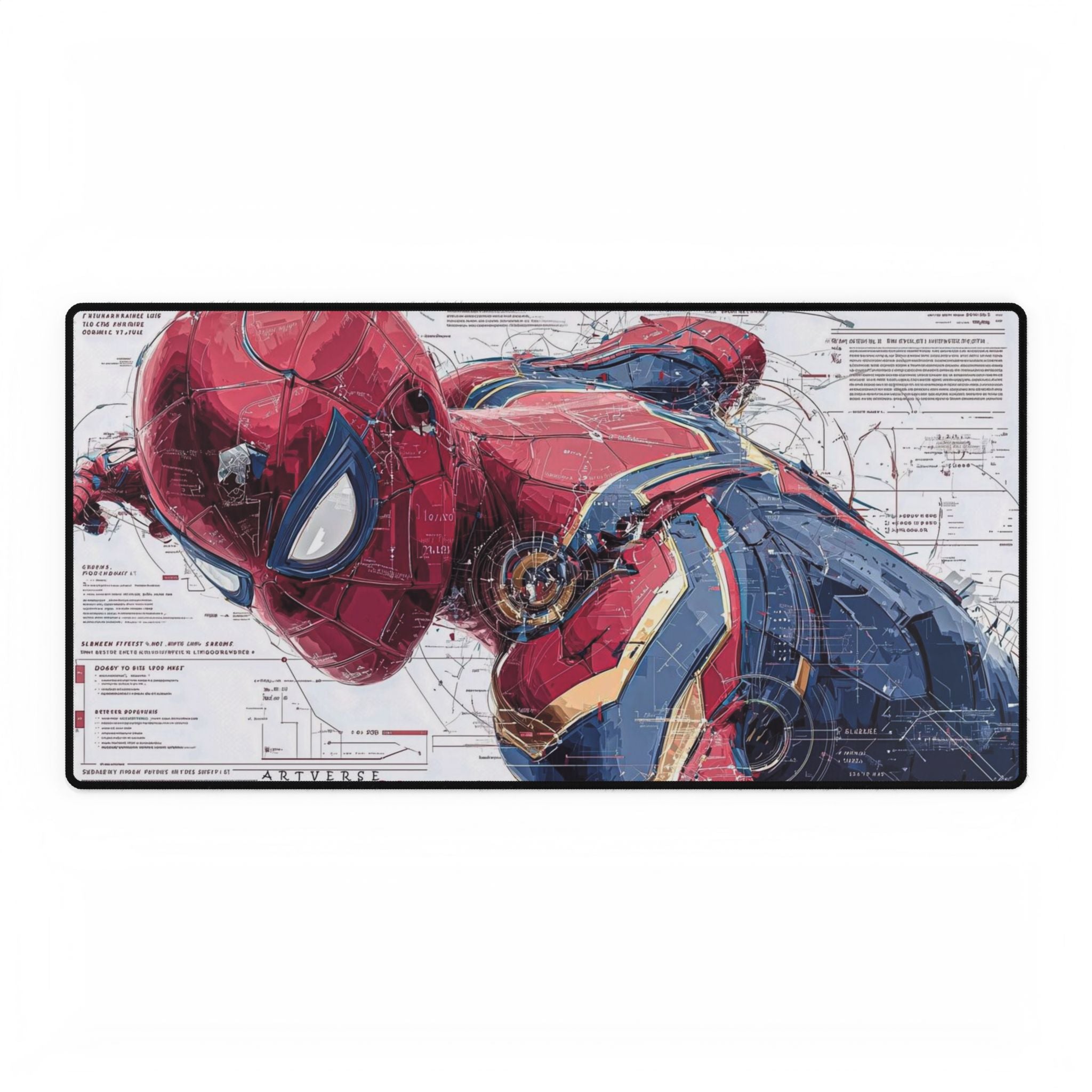 Spider-Man Tech Blueprint Desk Mat | Large Gaming & Office Mouse Pad