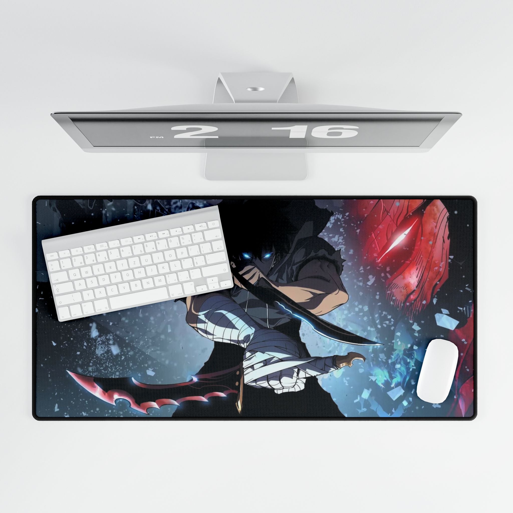 Solo Leveling Sung Jin-Woo Desk Mat | XL Anime Gaming Mouse Pad, Non-Slip