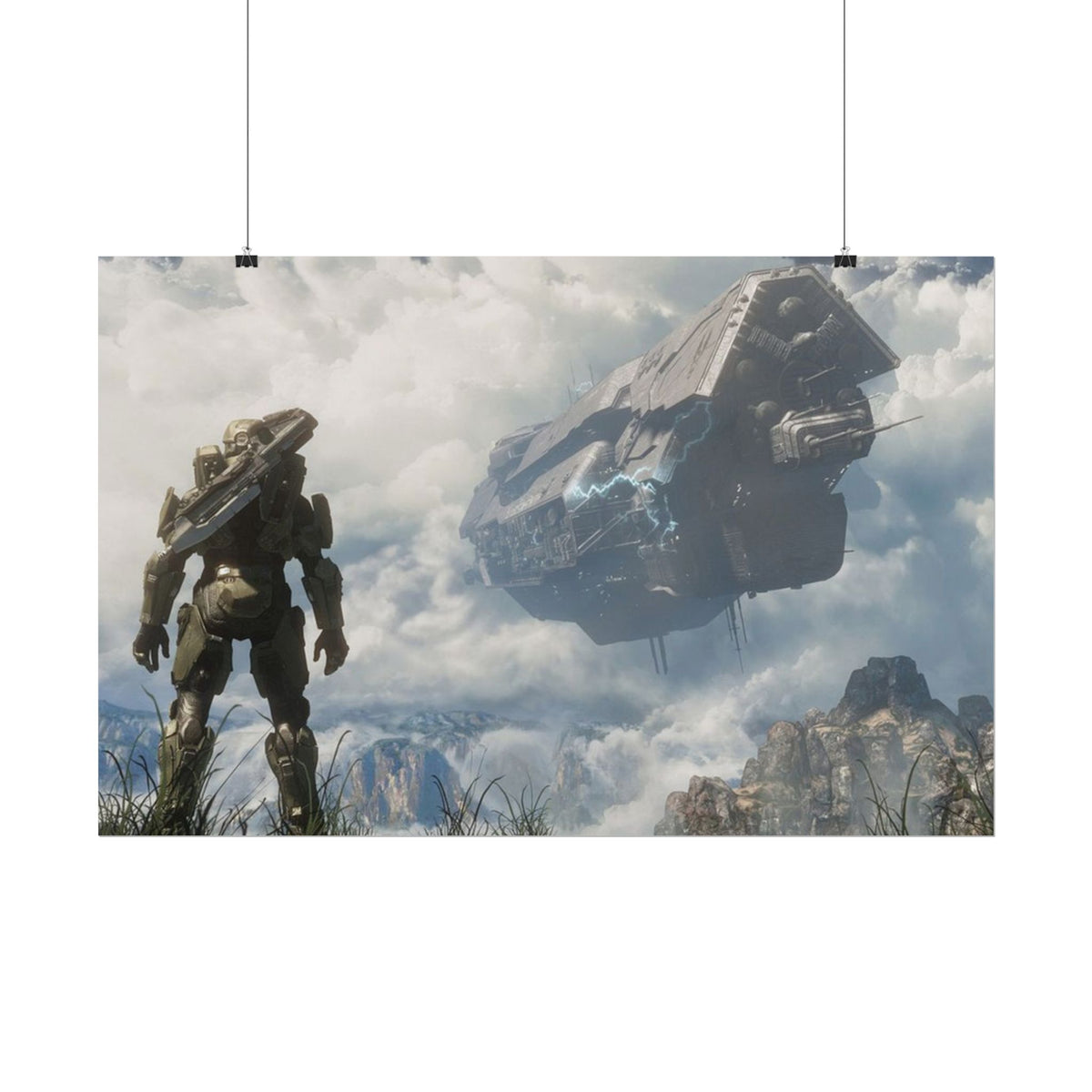 Halo Video Game Rolled Poster - Gamer Wall Decor, Artistic Print, Adventure Enthusiasts Gift, Office Artwork, Gaming Room Decoration