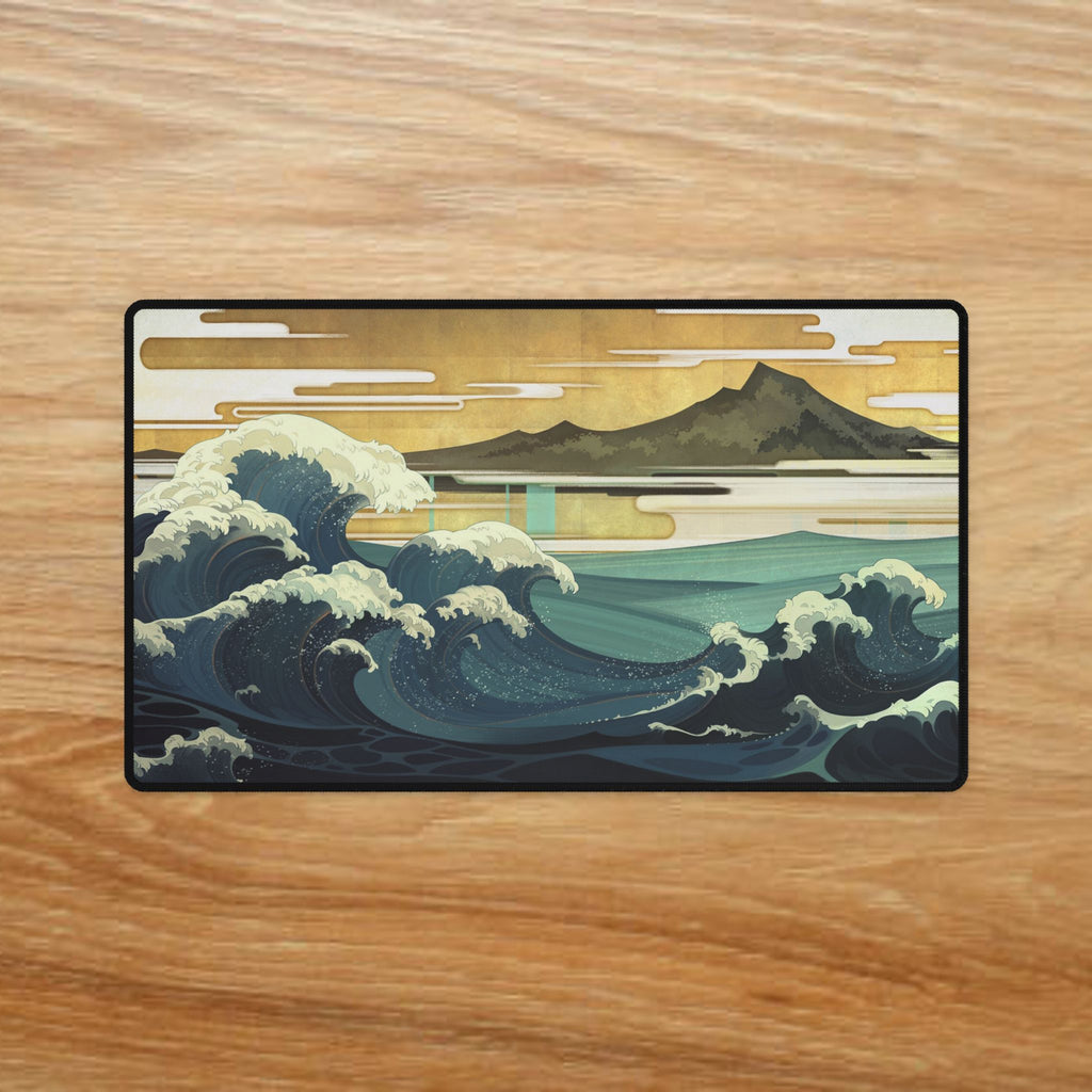 Under the Wave off Kanagawa Desk Mat | XL Non-Slip Gaming & Office Mouse Pad