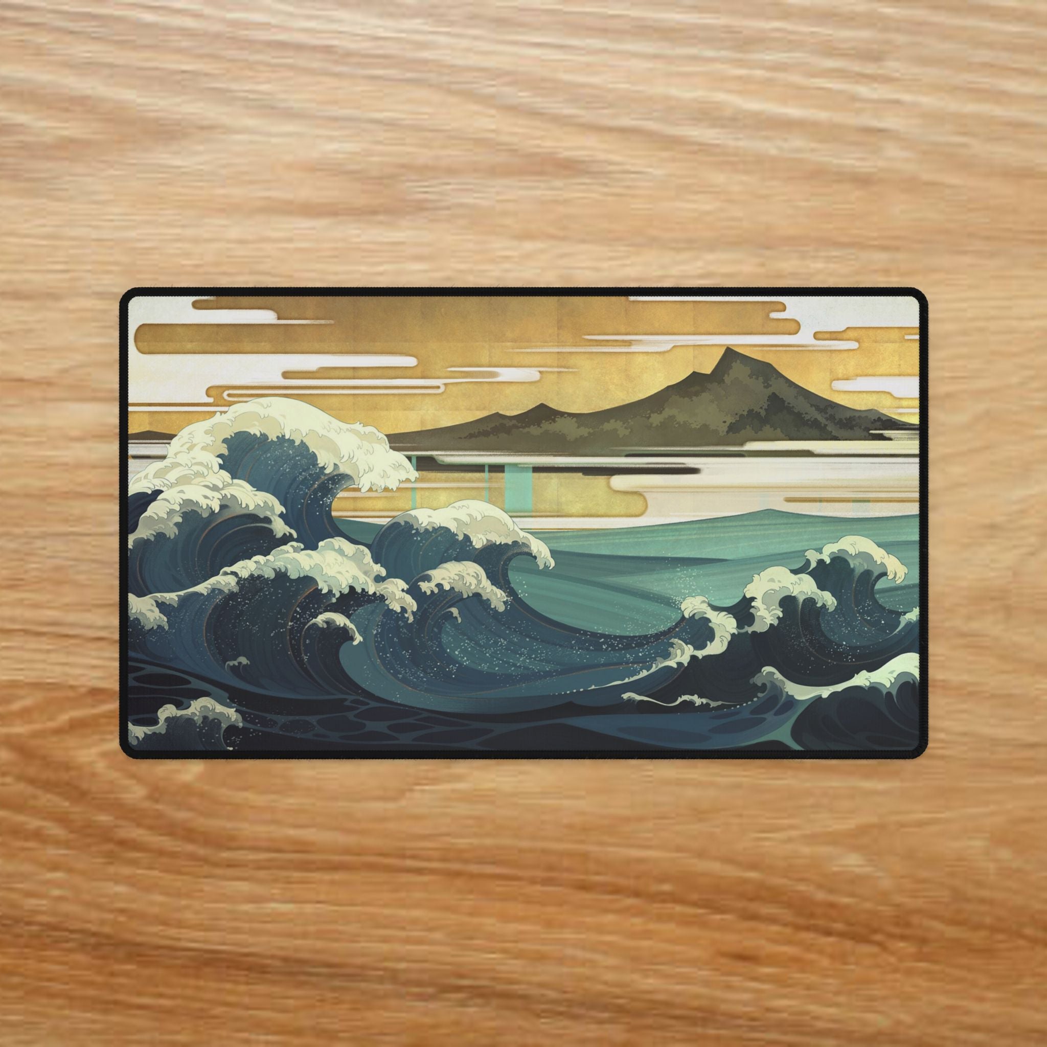 Under the Wave off Kanagawa Desk Mat | XL Non-Slip Gaming & Office Mouse Pad