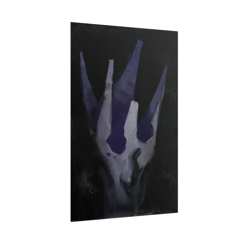 Disco Elysium Volition Poster, Moody Gaming Wall Art, Dark Indigo Giclée Print, Rolled Poster