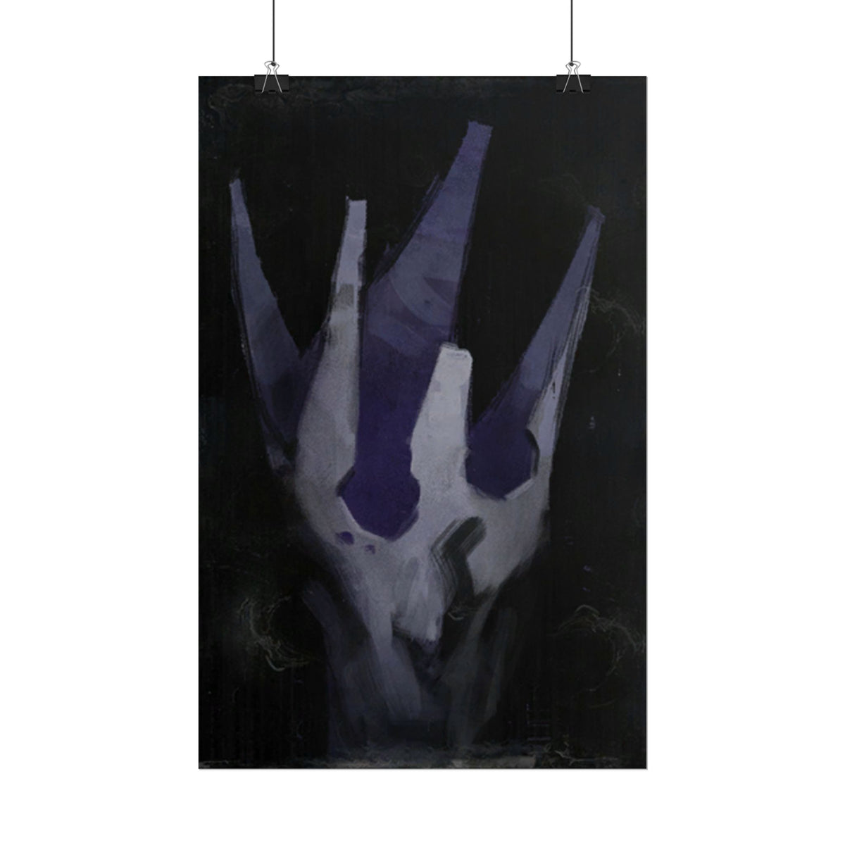 Disco Elysium Volition Poster, Moody Gaming Wall Art, Dark Indigo Giclée Print, Rolled Poster
