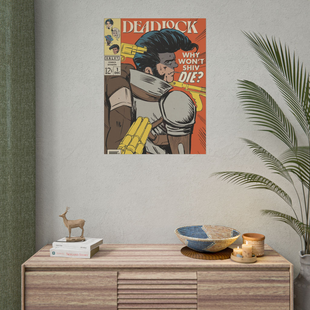 Shiv Deadlock Comic Cover Rolled Poster | Retro Superhero Pop Art