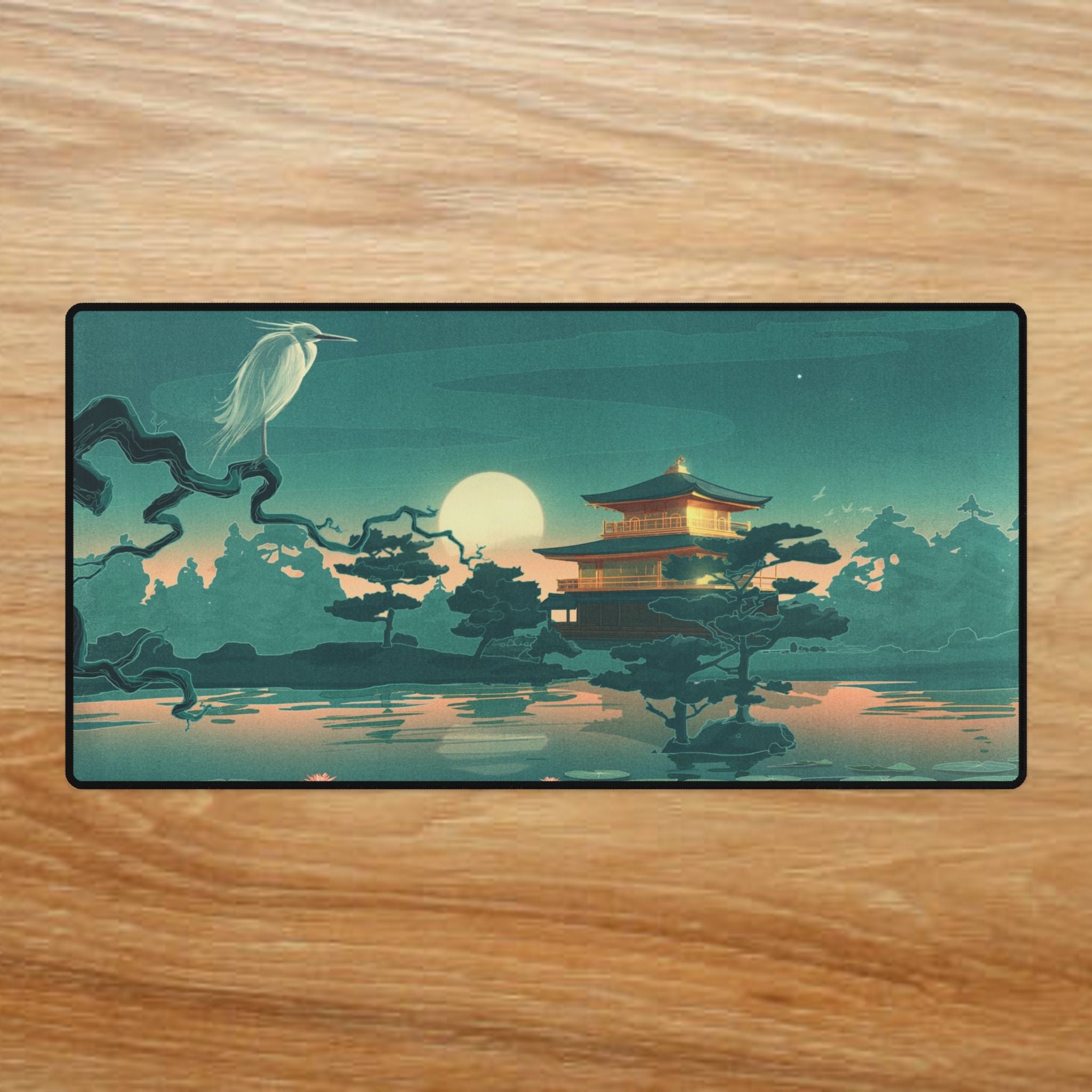 Japanese Landscape Desk Mat | Non-Slip Gaming & Office Mouse Pad, Minimalist