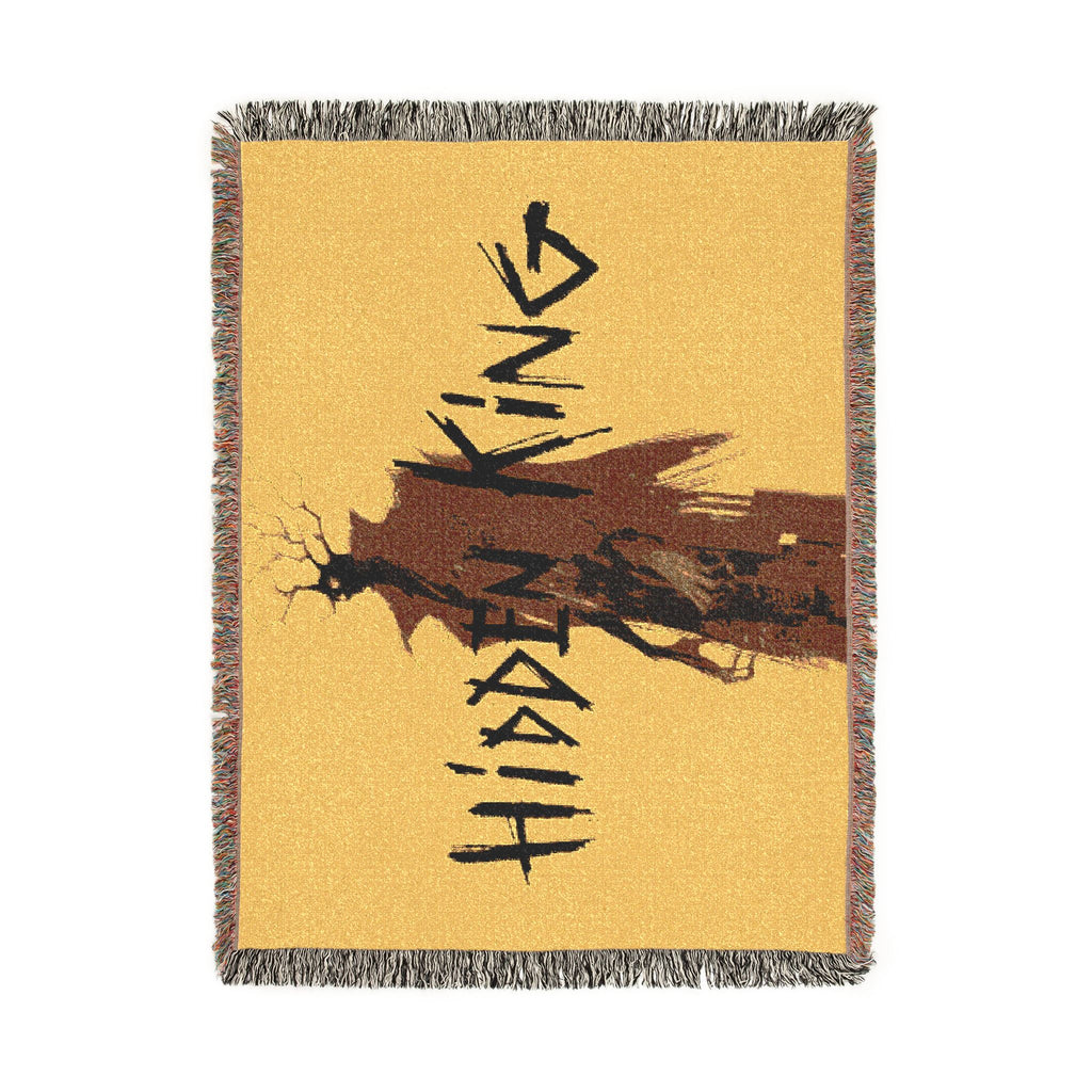 Deadlock - Hidden King woven blanket | dark fantasy silhouette, gothic typography
