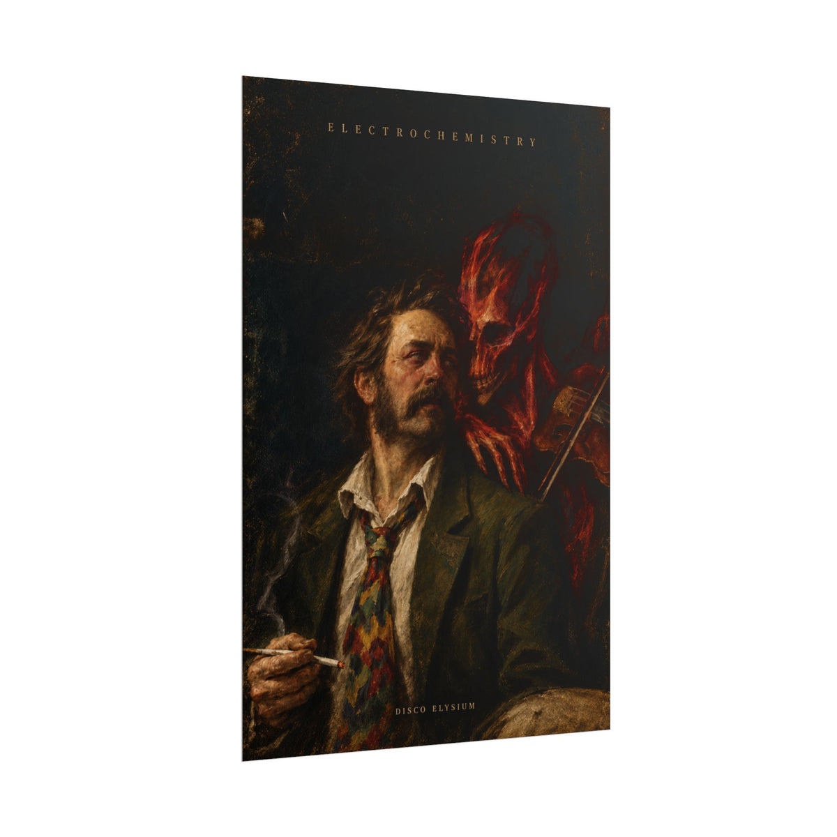 Elechtrochemistry Temptation -Disco Elysium Violinist Illustration Poster | Rolled Poster