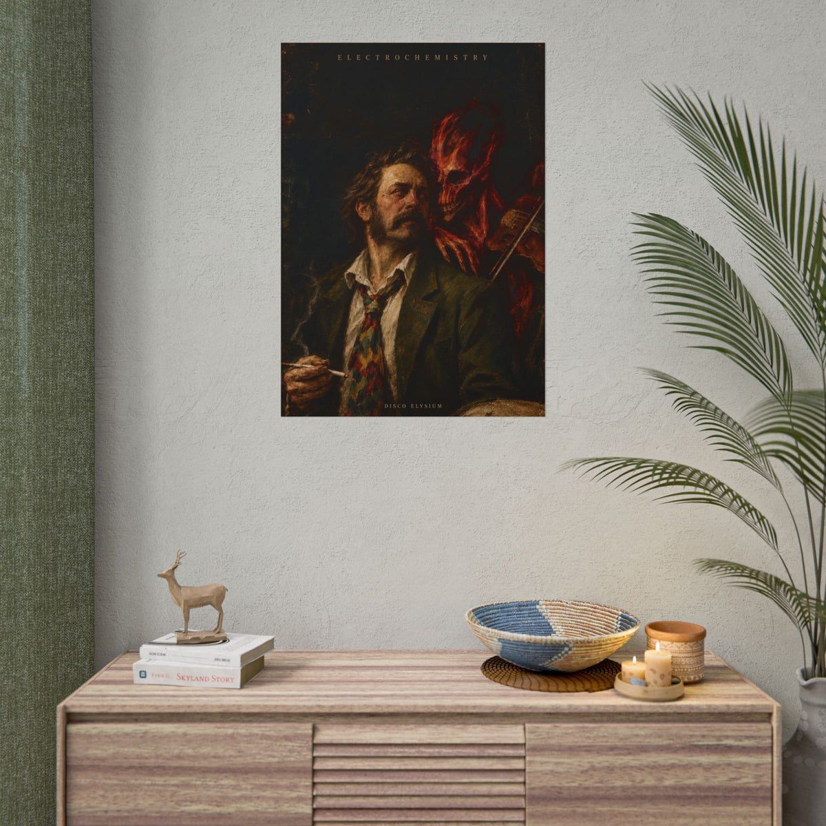 Elechtrochemistry Temptation -Disco Elysium Violinist Illustration Poster | Rolled Poster