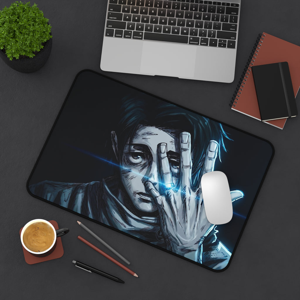 Yuta Okkotsu Desk Mat, JJK Anime Mousepad, Blue Energy Gaming Desk Pad, Jujutsu Kaisen Manga Style XL Mouse Mat, Anime Gamer Gift