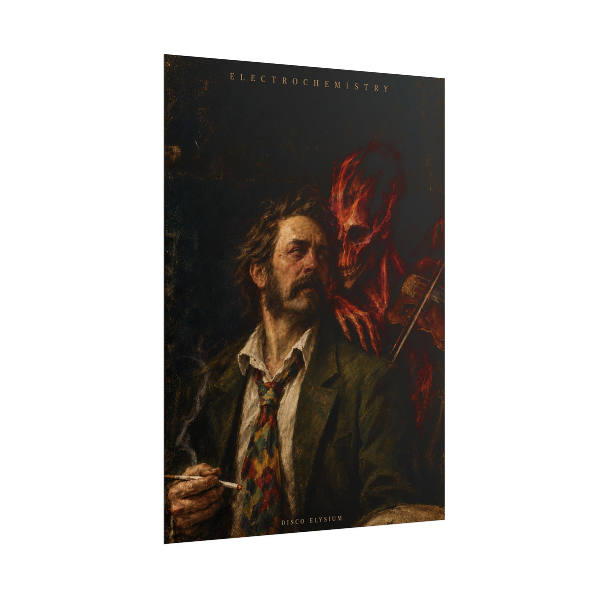 Elechtrochemistry Temptation -Disco Elysium Violinist Illustration Poster | Rolled Poster