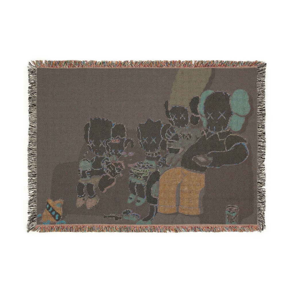 Simpsons Family Movie Night Woven Blanket | TV Cartoon Throw