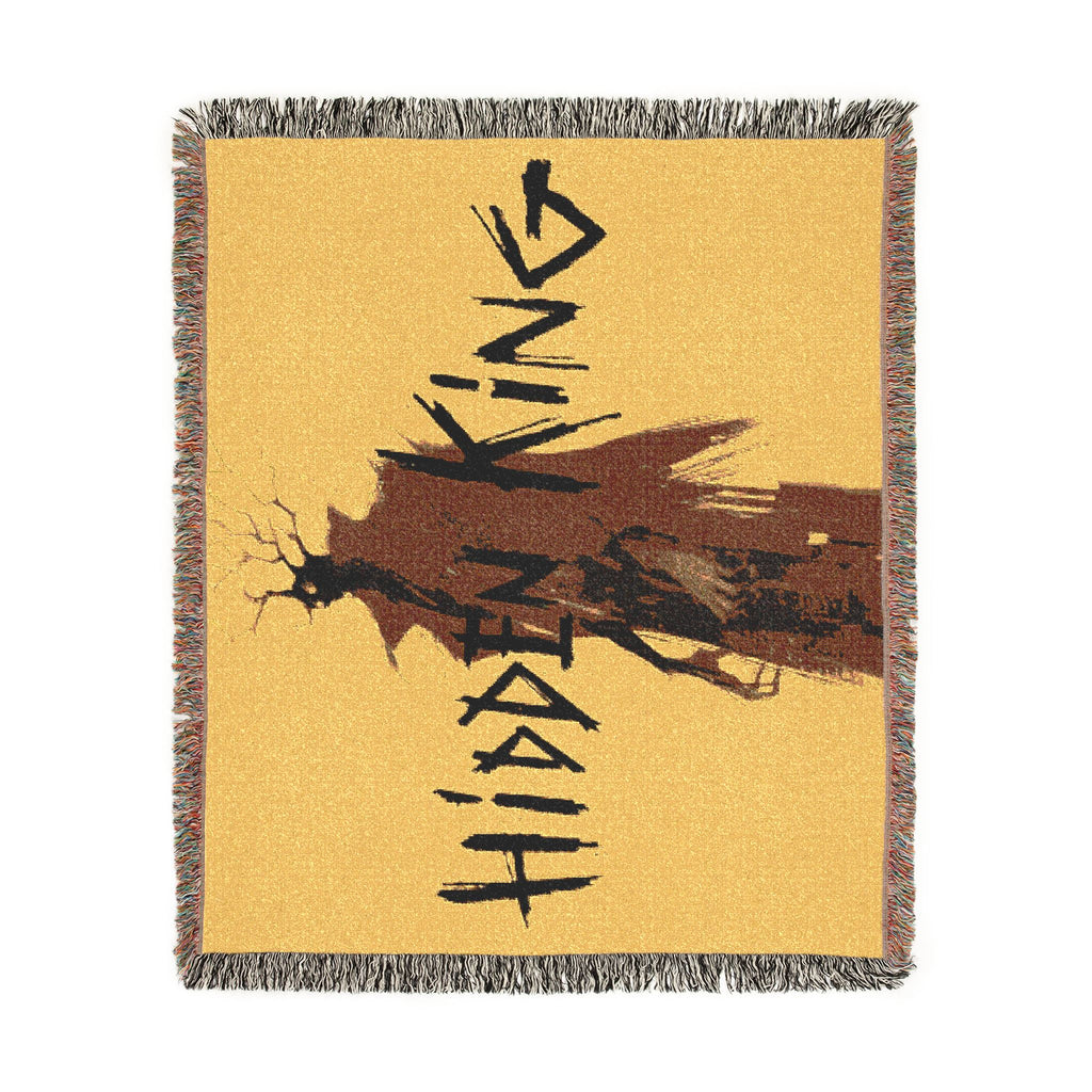 Deadlock - Hidden King woven blanket | dark fantasy silhouette, gothic typography