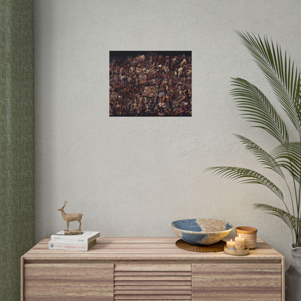 Thought Cabinet Poster, Disco Elysium Inspired Wall Art, Dark Surreal Collage Print, Detective RPG Decor, Rolled Fine Art Poster