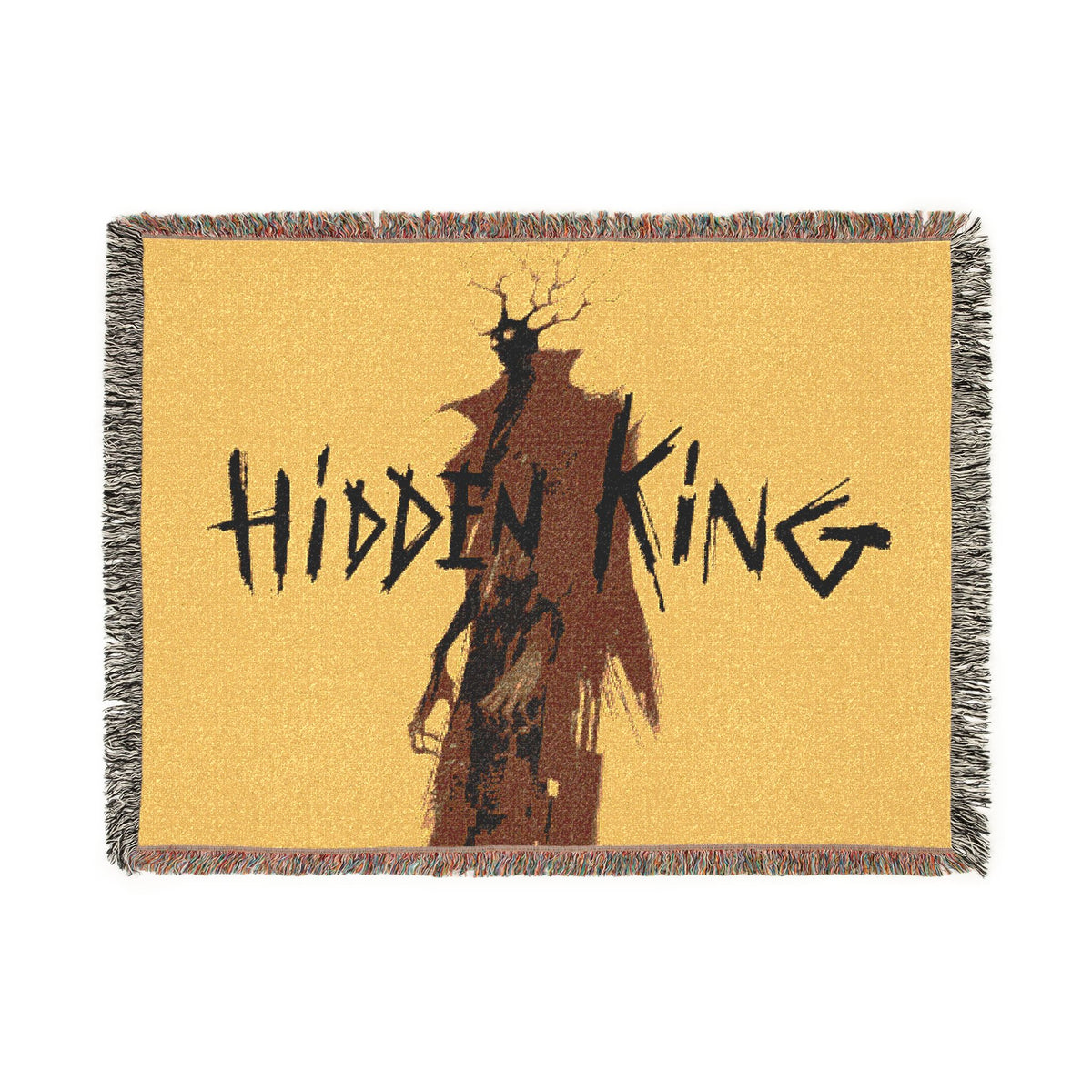 Deadlock - Hidden King woven blanket | dark fantasy silhouette, gothic typography