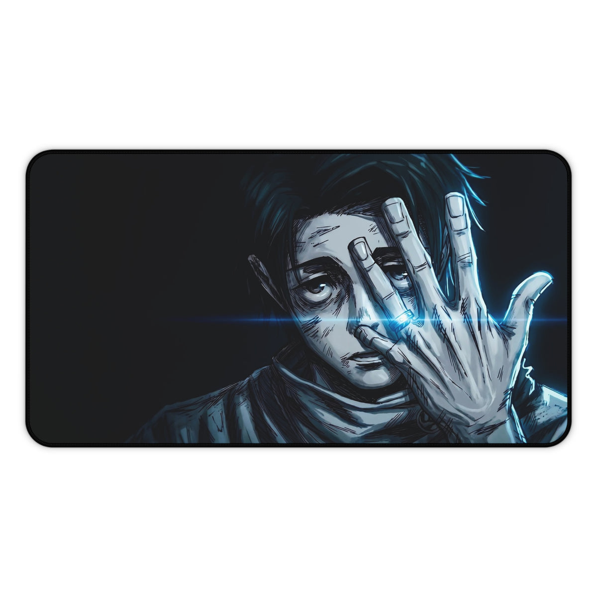 Yuta Okkotsu Desk Mat, JJK Anime Mousepad, Blue Energy Gaming Desk Pad, Jujutsu Kaisen Manga Style XL Mouse Mat, Anime Gamer Gift