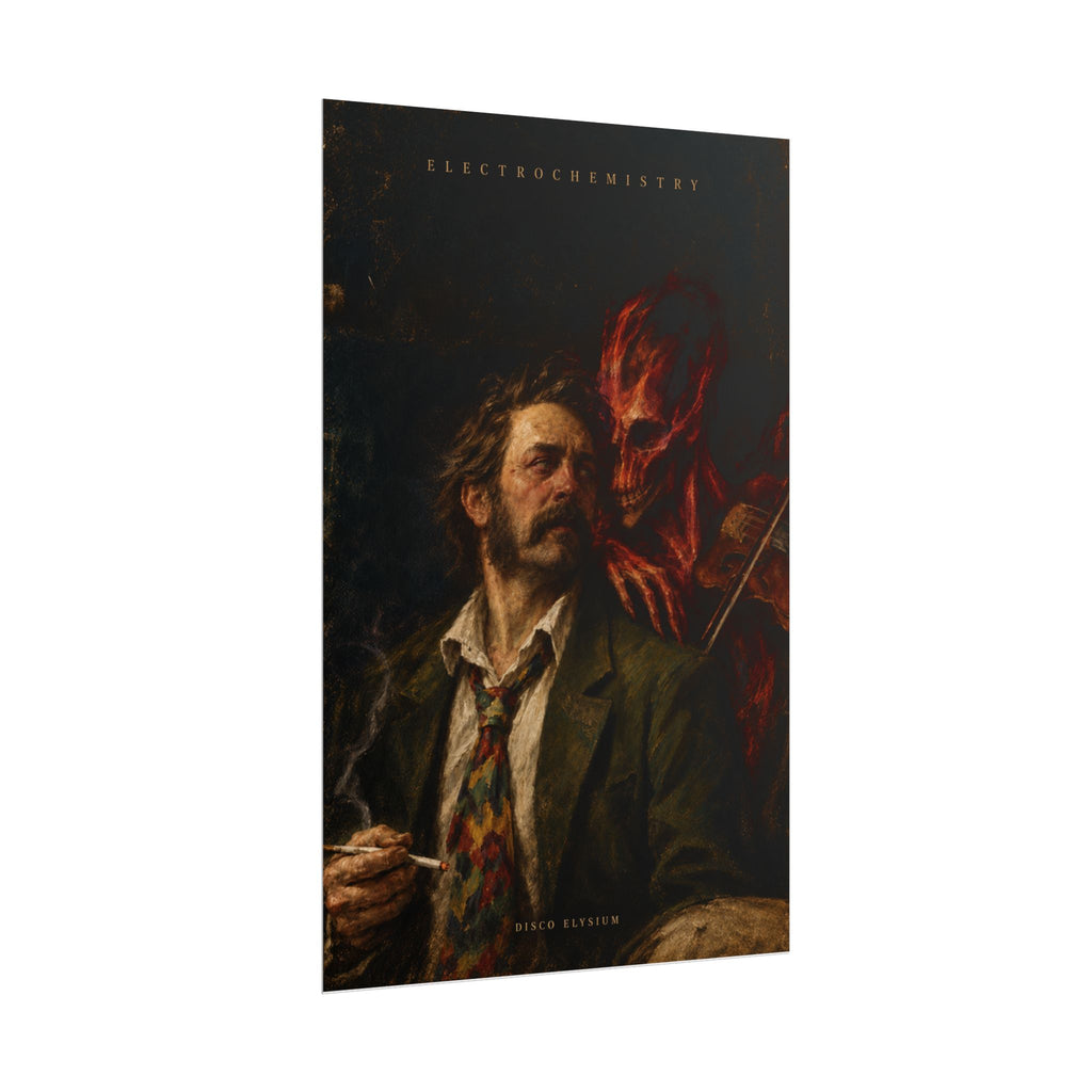Elechtrochemistry Temptation -Disco Elysium Violinist Illustration Poster | Rolled Poster