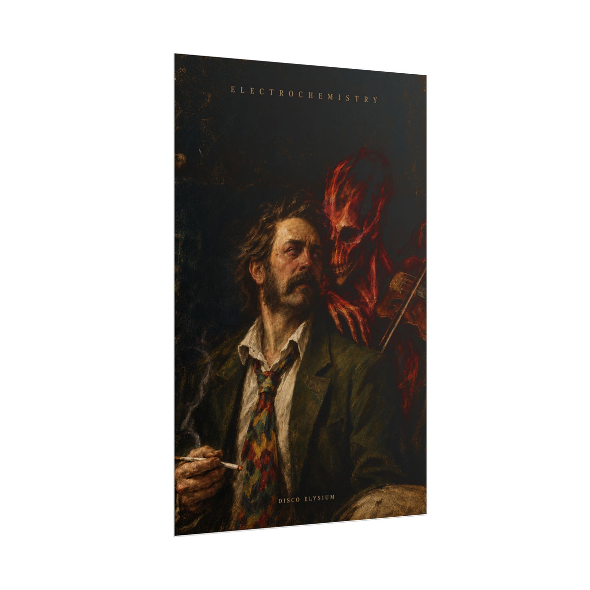 Elechtrochemistry Temptation -Disco Elysium Violinist Illustration Poster | Rolled Poster
