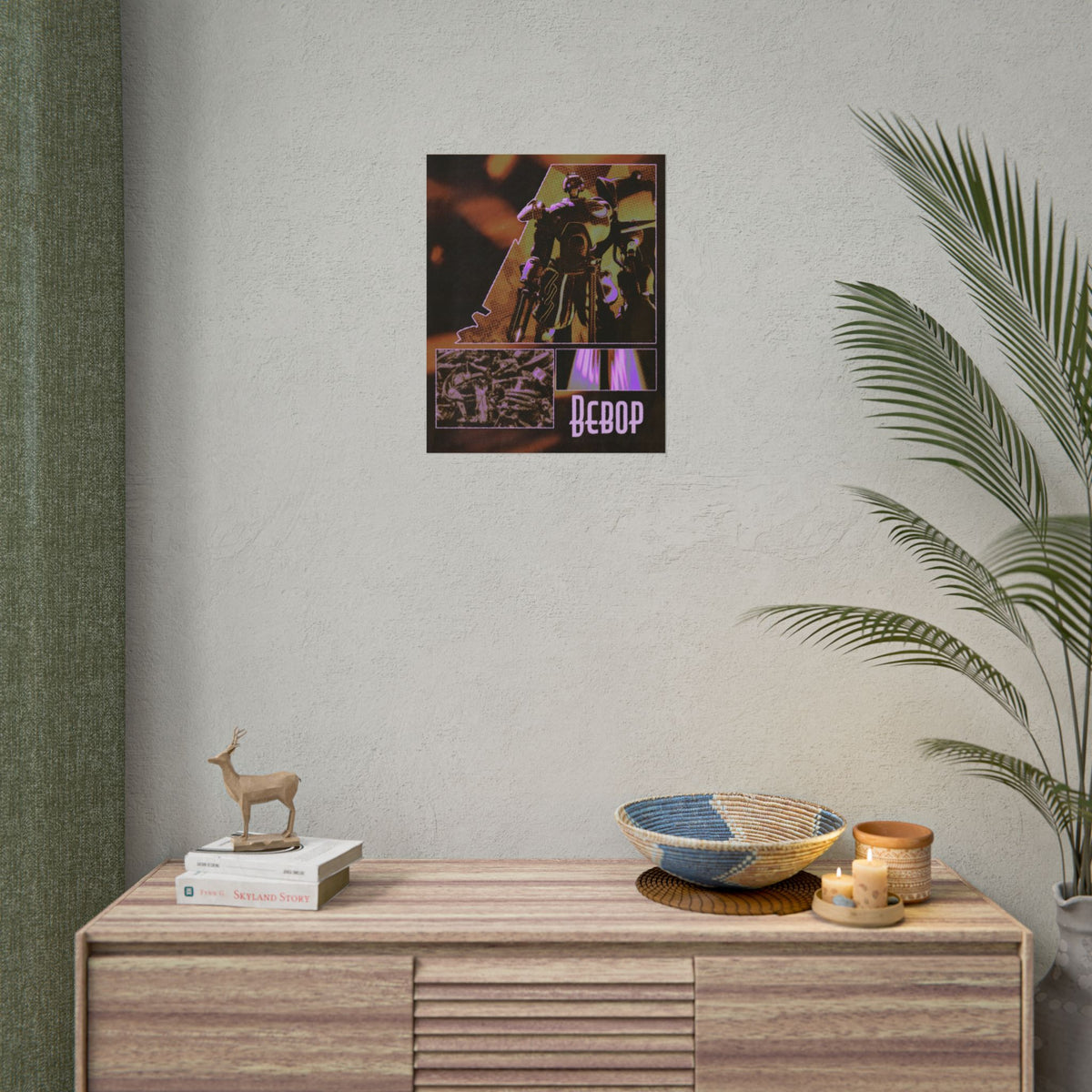 Bebop Deadlock Robot Poster Rolled Posters | Cyberpunk Mech Art, Neon Collage