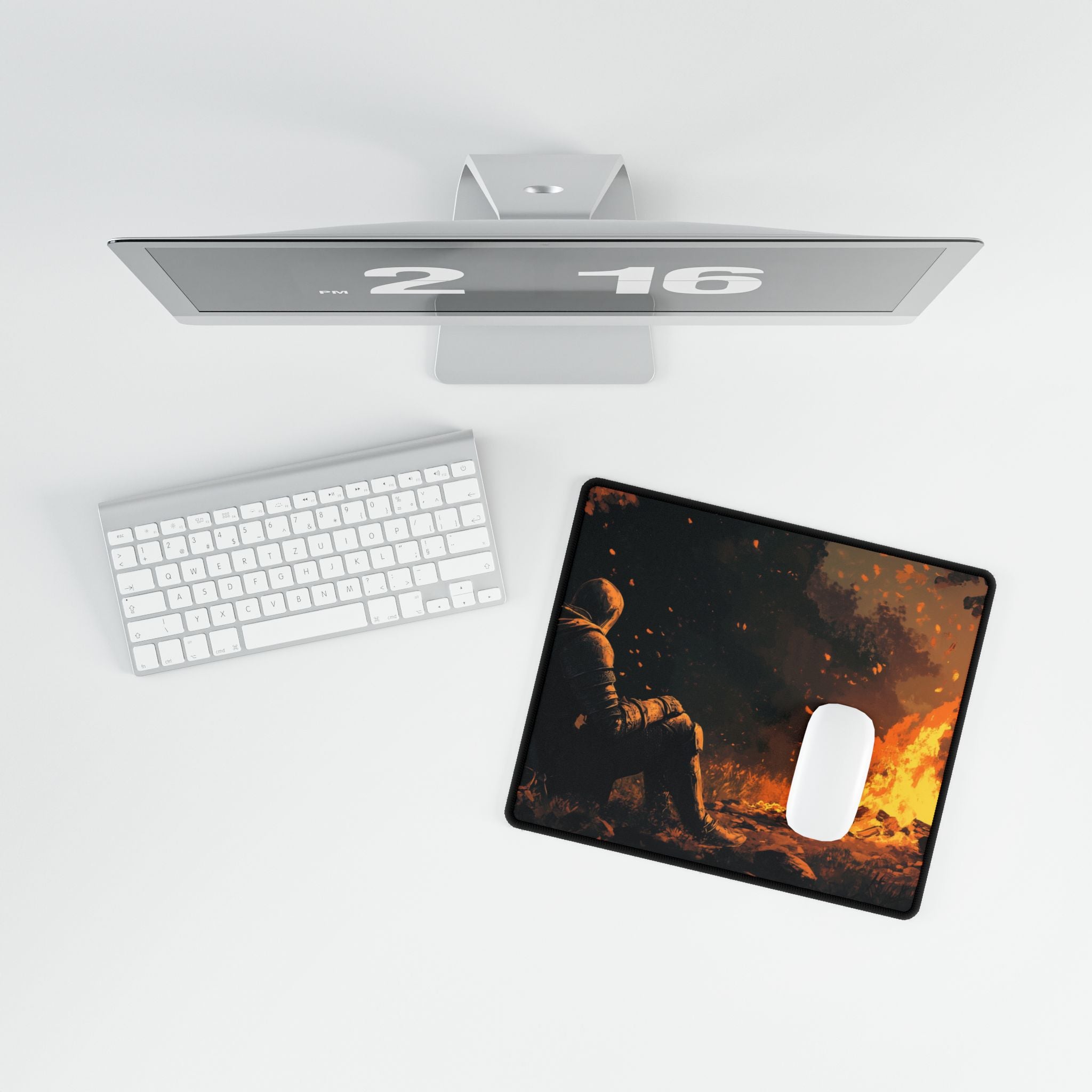 Knight's Rest by the Fire Dark Souls Desk Mat | XL Gaming Mouse Pad, Anti-Fray