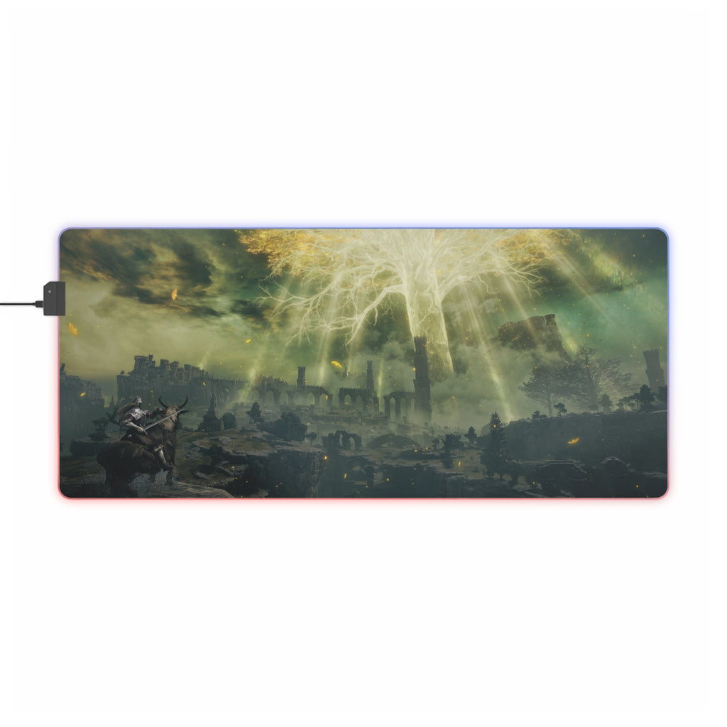 Elden Ring LED RGB Gaming Mouse Pad | Non-Slip, USB Connector, Soft Cloth
