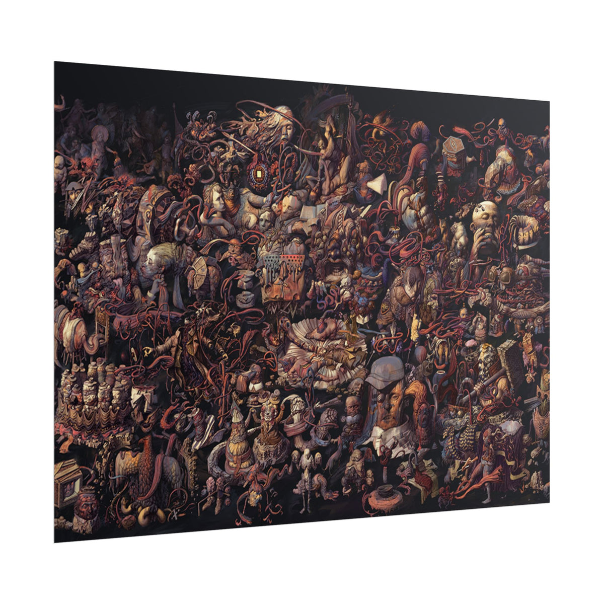 Thought Cabinet Poster, Disco Elysium Inspired Wall Art, Dark Surreal Collage Print, Detective RPG Decor, Rolled Fine Art Poster