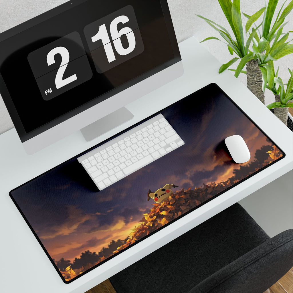 Sunset PeekAtYou Illustration Desk Mat | Anime Gaming Mousepad