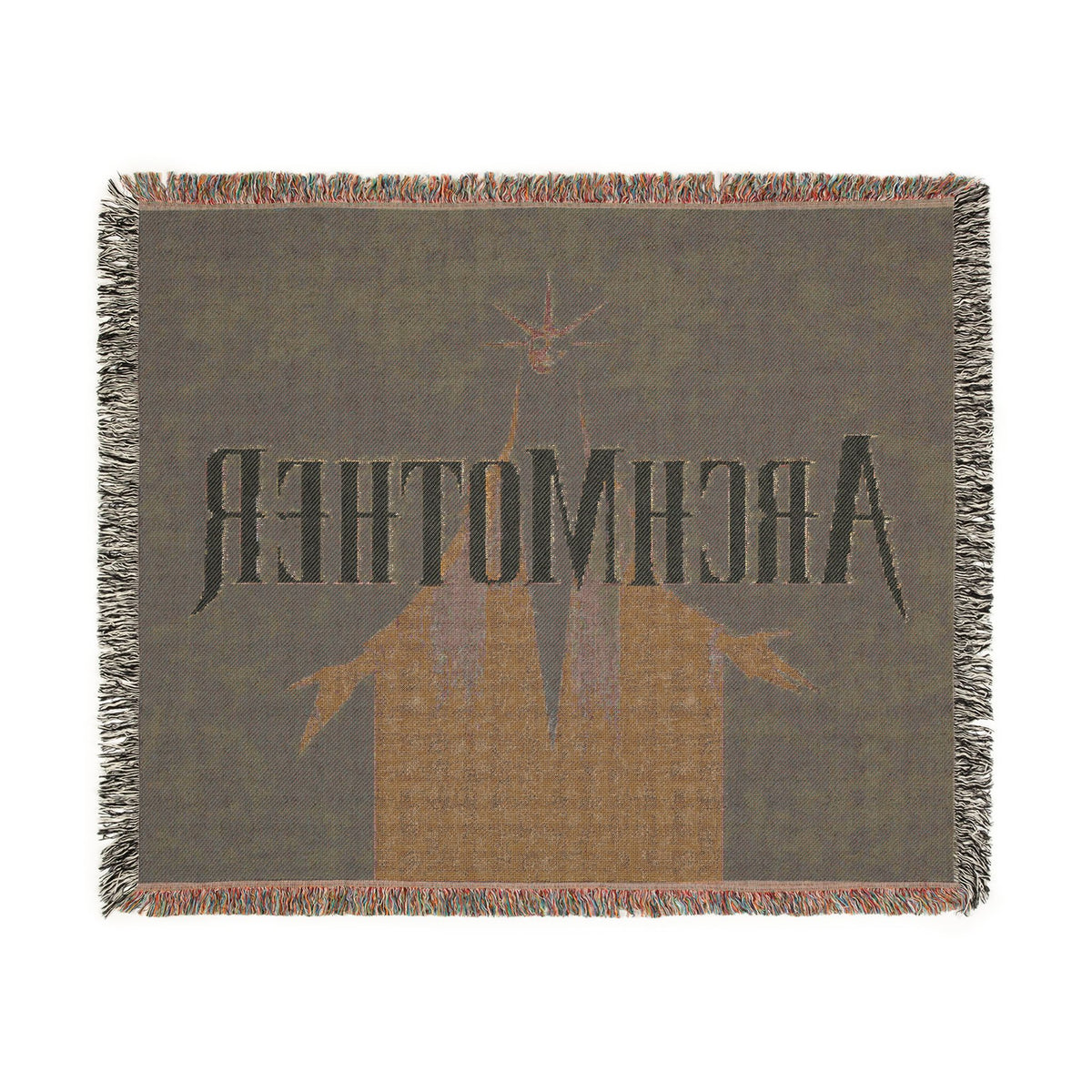 Deadlock Archmother Woven Blanket, 100% Cotton Throw with Fringe, Gothic Gaming Decor, Gamer Gift