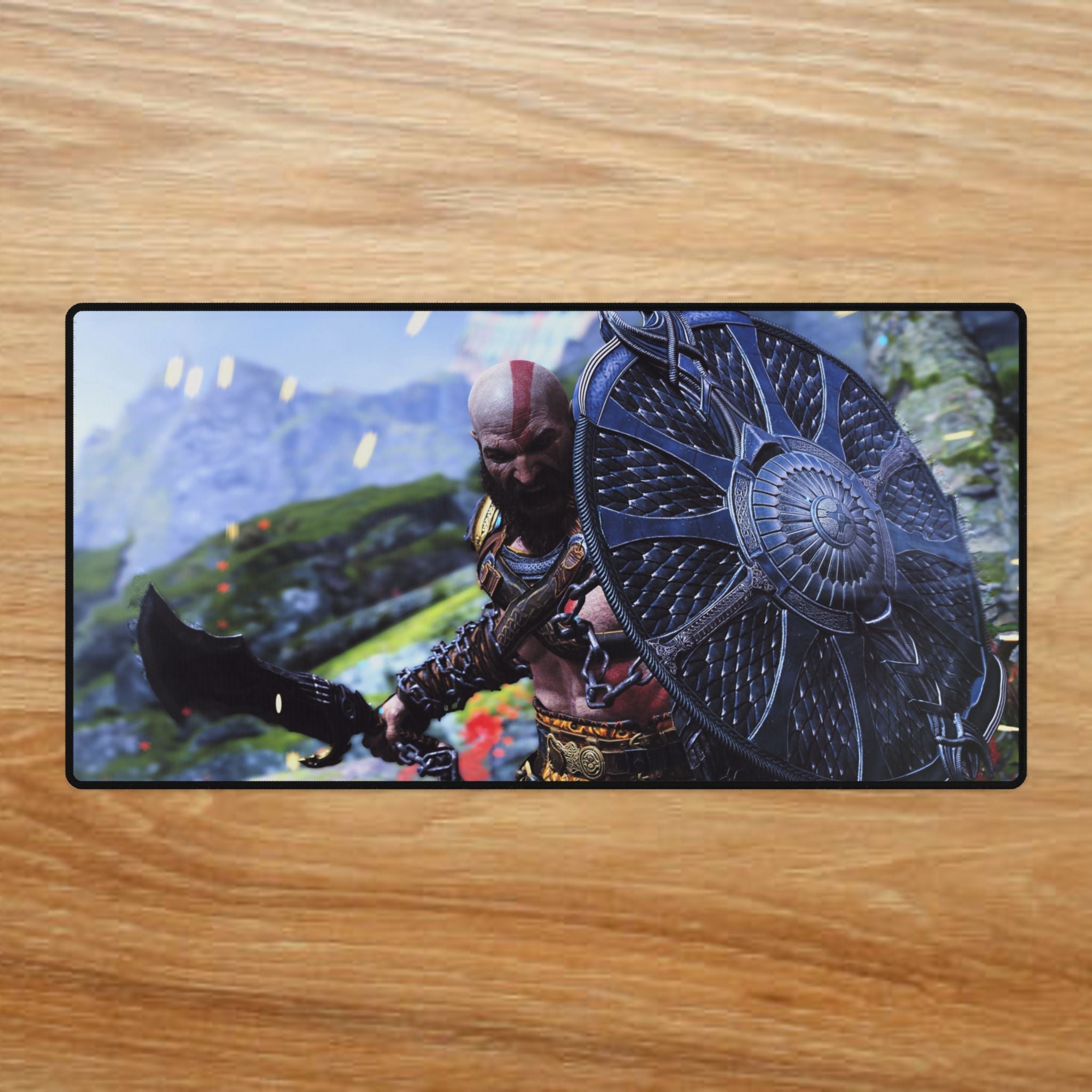 Kratos God of War Ragnarok Desk Mat | XL Gaming Mouse Pad, Gamer Gift