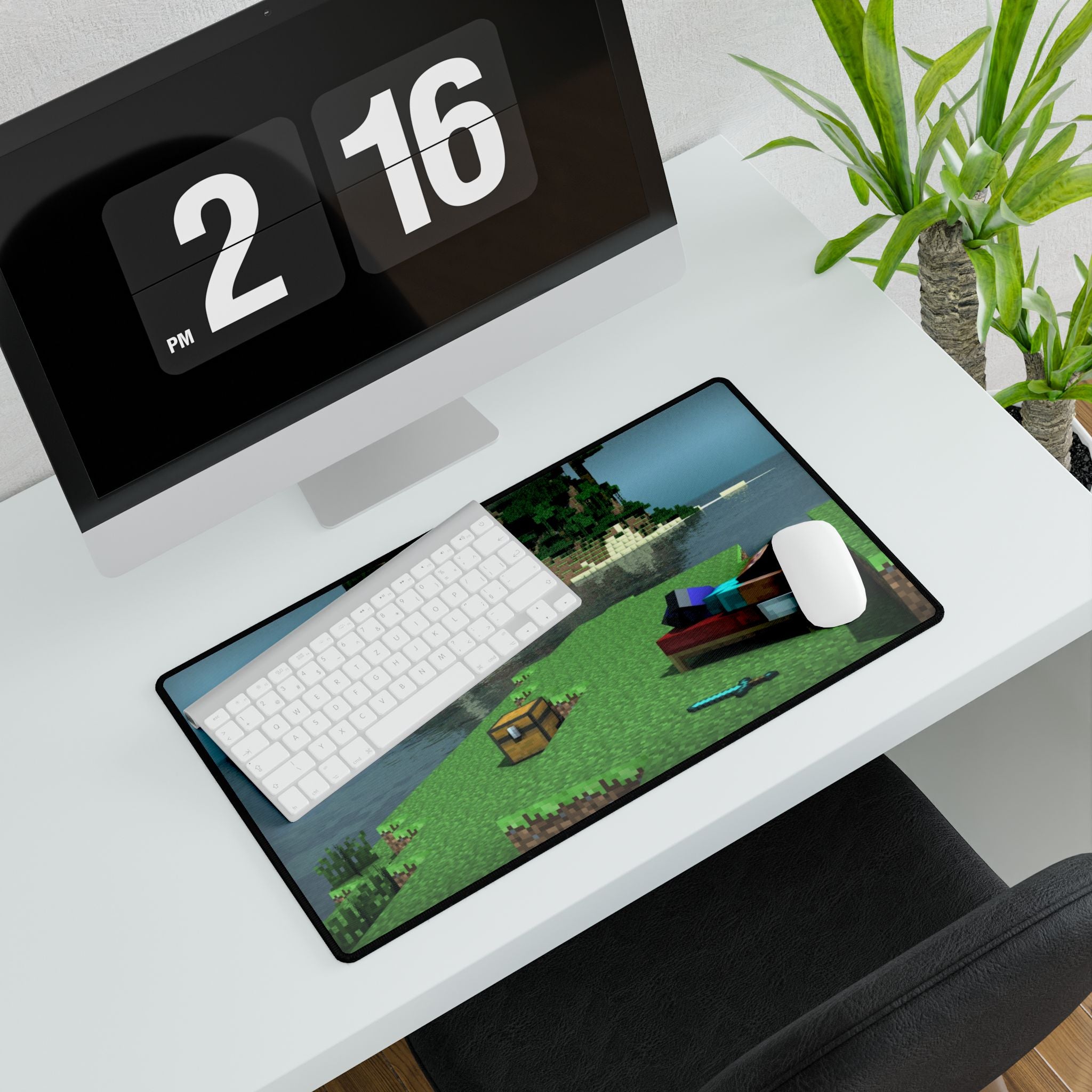 Minecraft Steve Resting Desk Mat | XL Gaming Mouse Pad, Unique Gamer Gift