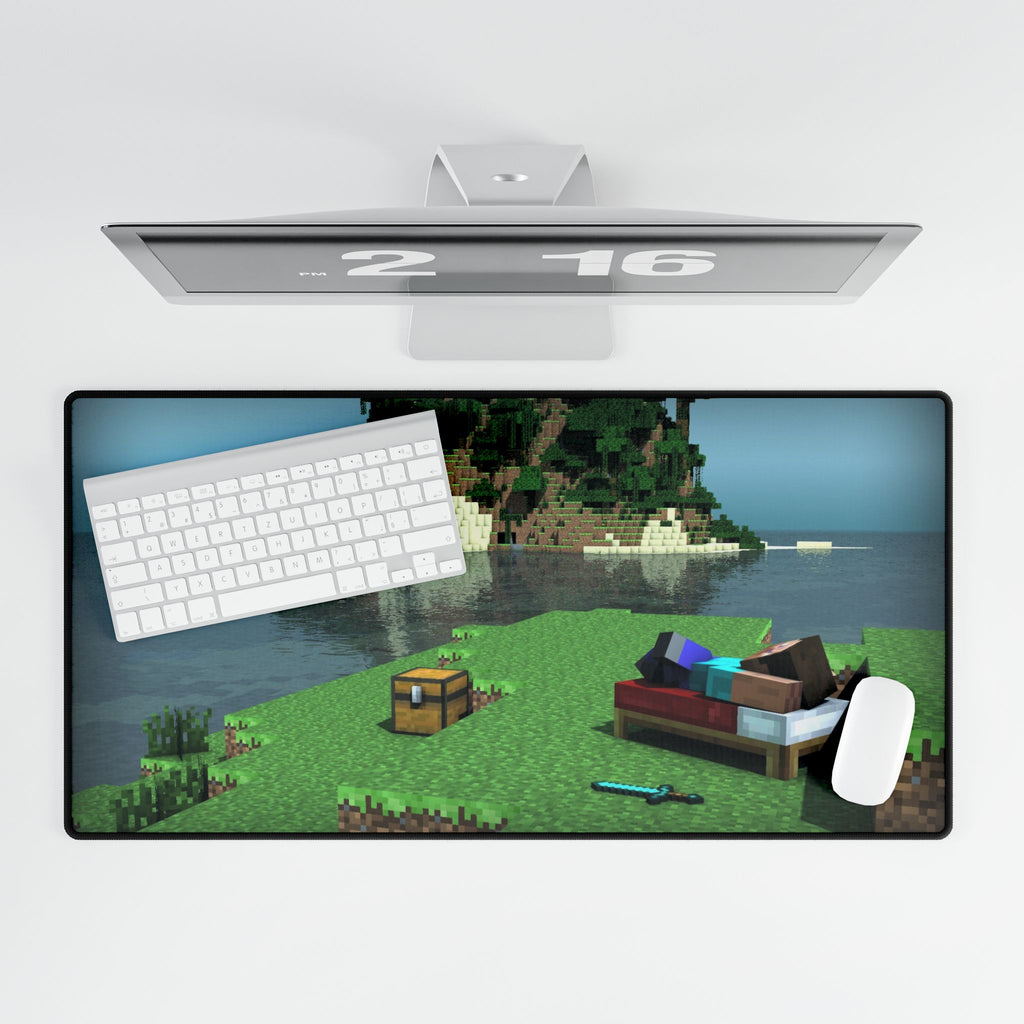 Minecraft Steve Resting Desk Mat | XL Gaming Mouse Pad, Unique Gamer Gift