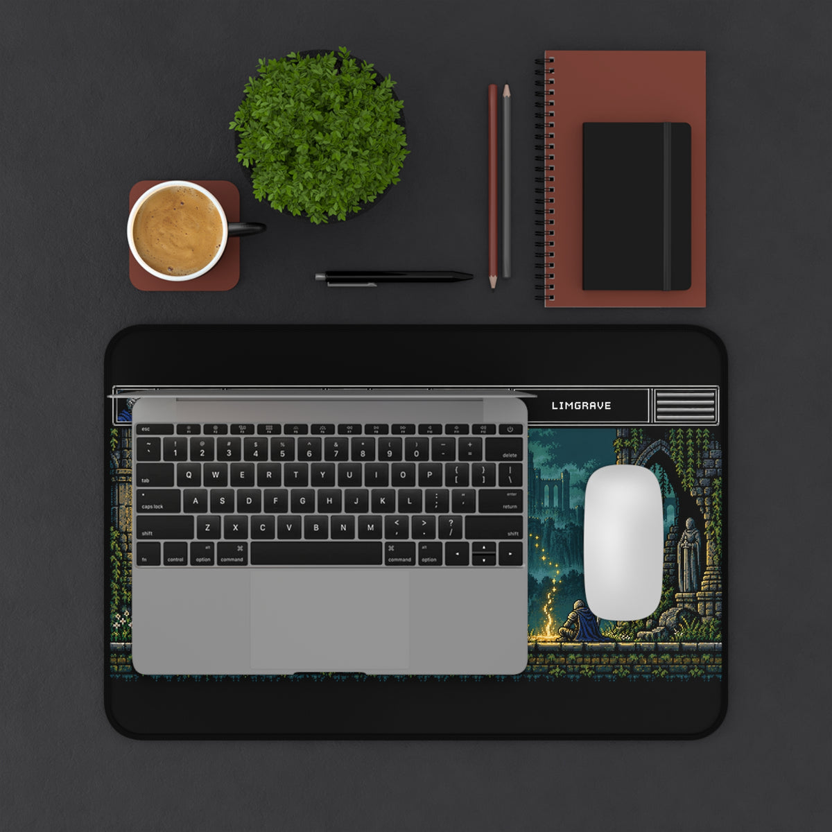 Elden Ring Inspired Mouse Pad, Erdtree & Limgrave Pixel Art Desk Mat, Non-Slip Gaming Pad, Tarnished Gift