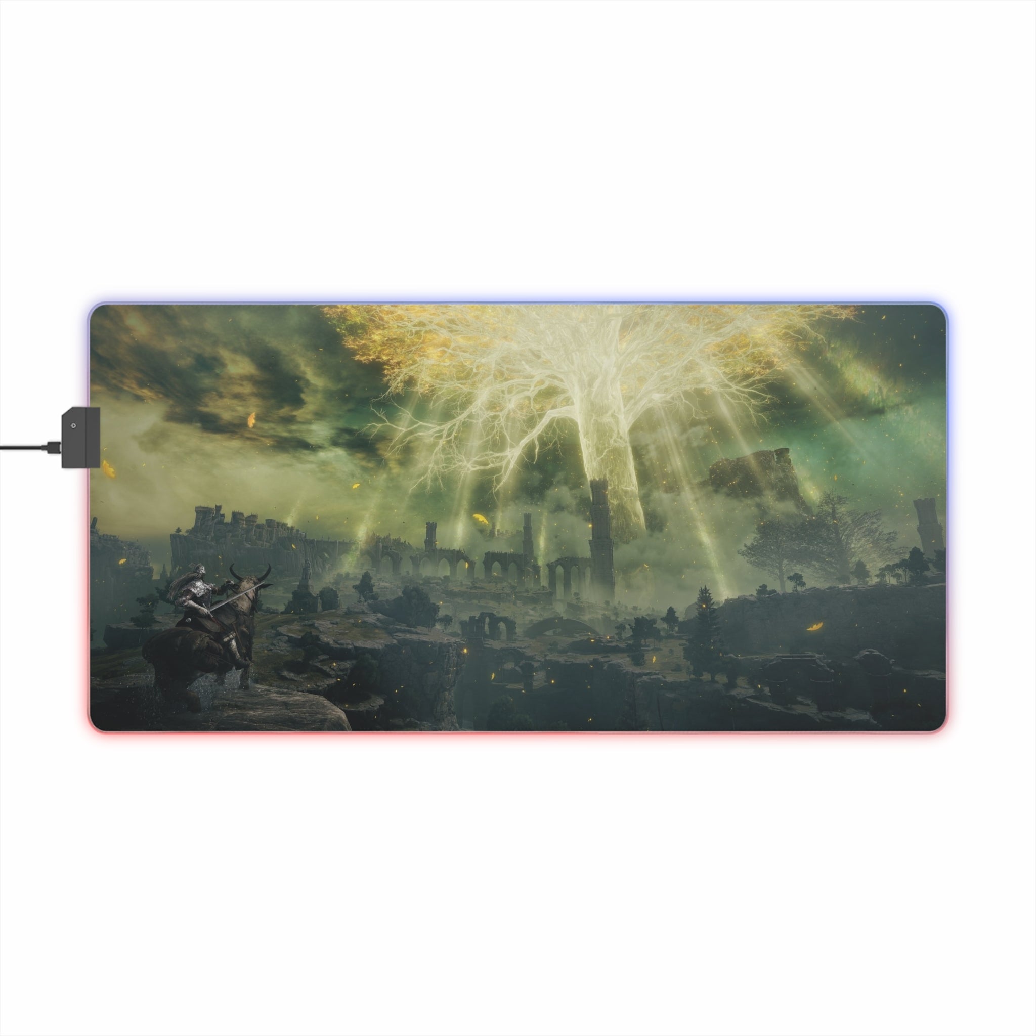 Elden Ring LED RGB Gaming Mouse Pad | Non-Slip, USB Connector, Soft Cloth