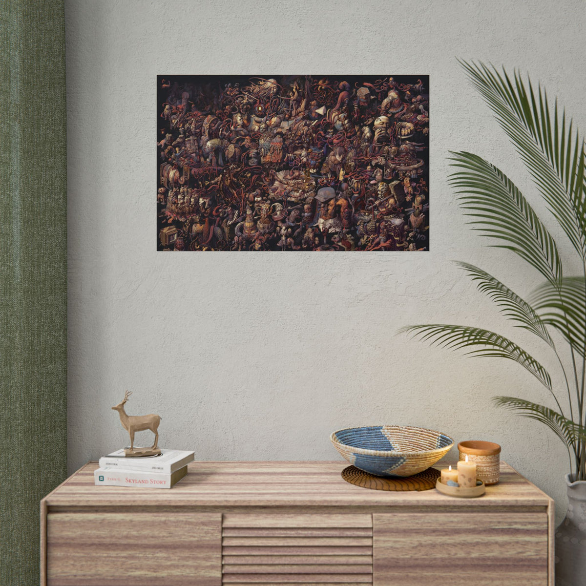 Thought Cabinet Poster, Disco Elysium Inspired Wall Art, Dark Surreal Collage Print, Detective RPG Decor, Rolled Fine Art Poster