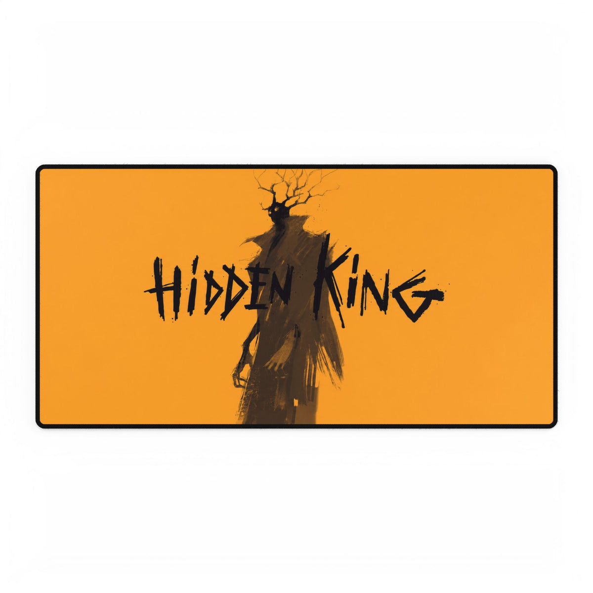 Deadlock Hidden King silhouette Desk Mat | orange gaming mouse pad