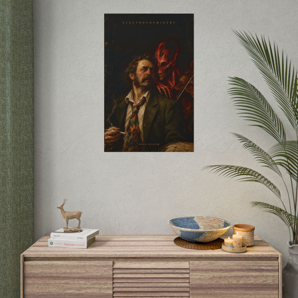 Elechtrochemistry Temptation -Disco Elysium Violinist Illustration Poster | Rolled Poster