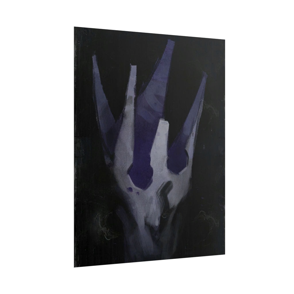 Disco Elysium Volition Poster, Moody Gaming Wall Art, Dark Indigo Giclée Print, Rolled Poster