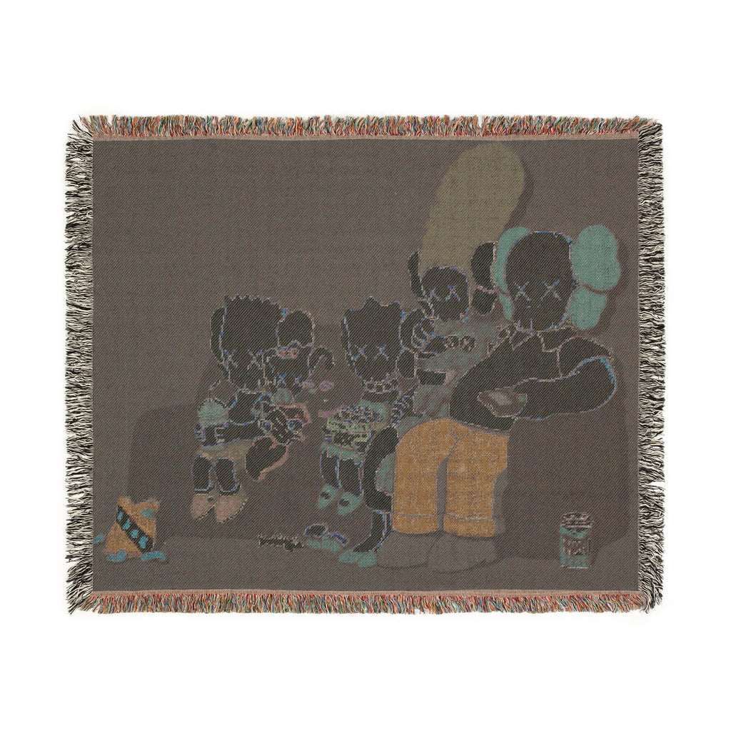 Simpsons Family Movie Night Woven Blanket | TV Cartoon Throw