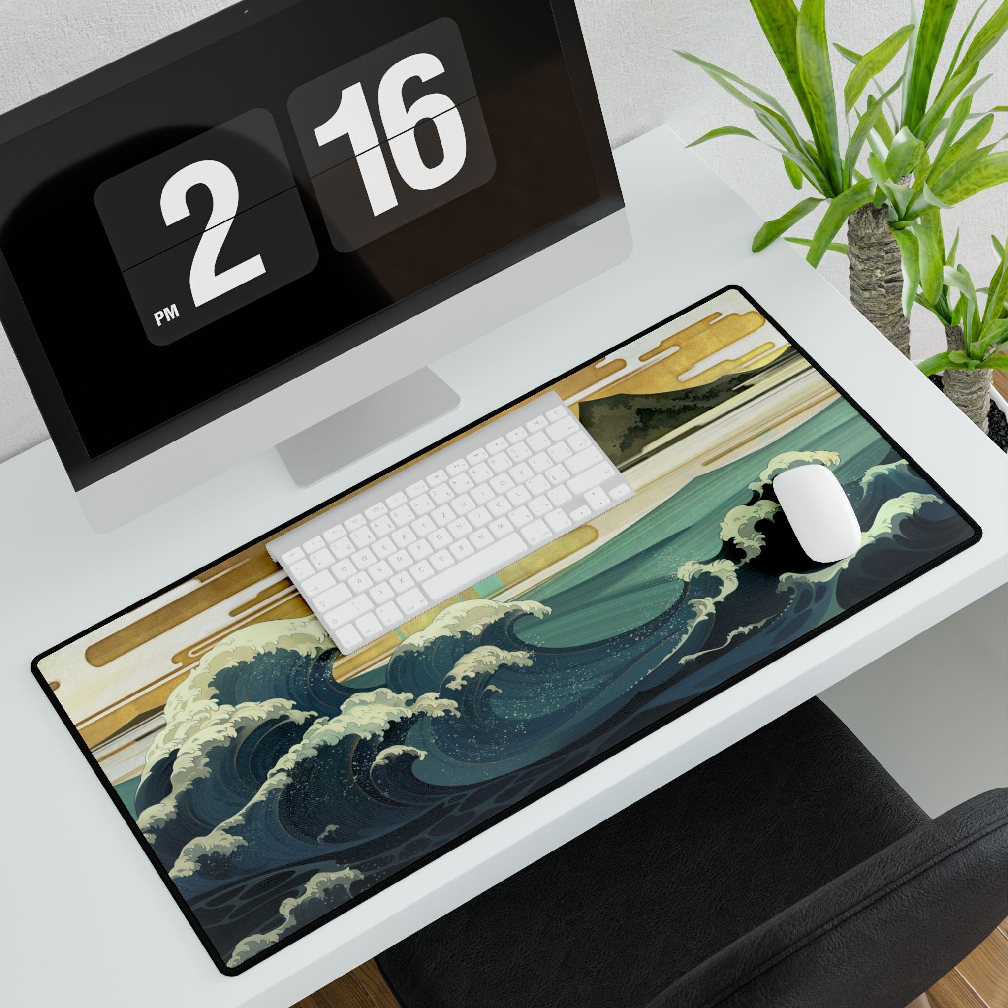 Under the Wave off Kanagawa Desk Mat | XL Non-Slip Gaming & Office Mouse Pad