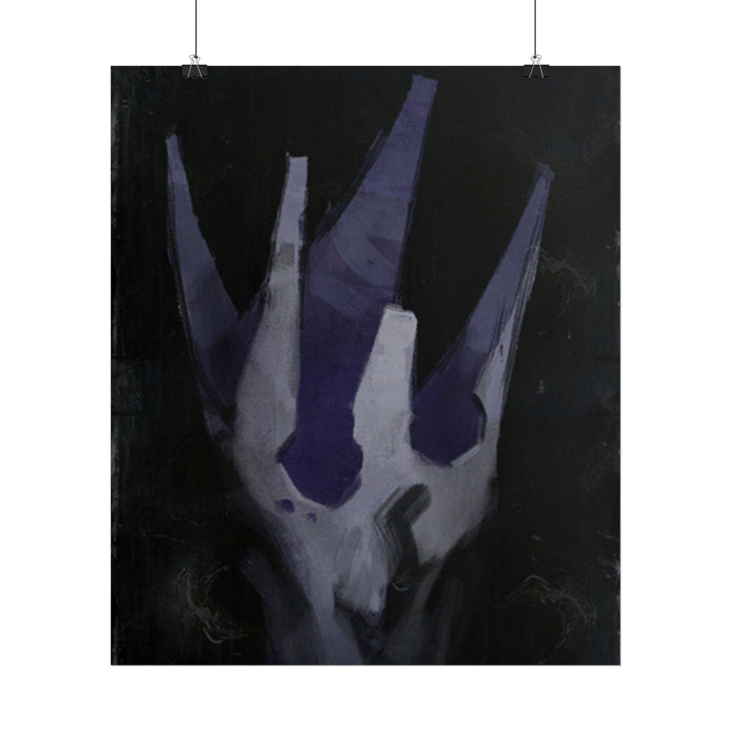 Disco Elysium Volition Poster, Moody Gaming Wall Art, Dark Indigo Giclée Print, Rolled Poster