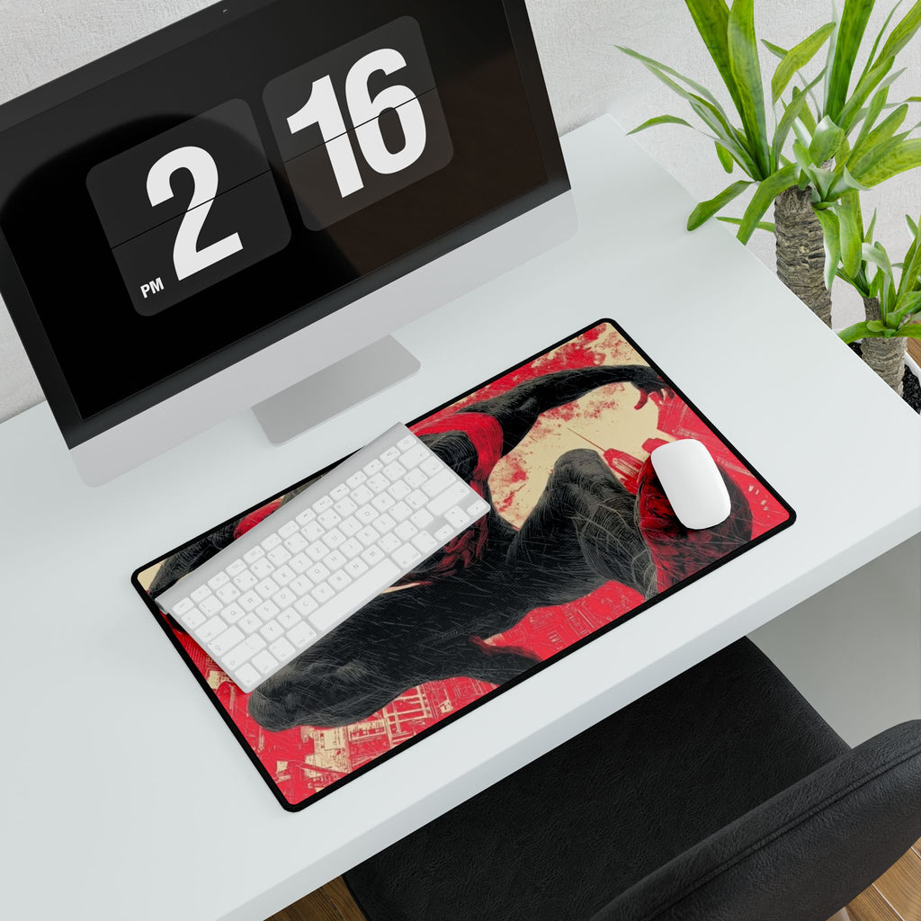Miles Morales Spider-Man Desk Mat | Black & Red XL Gaming Mousepad