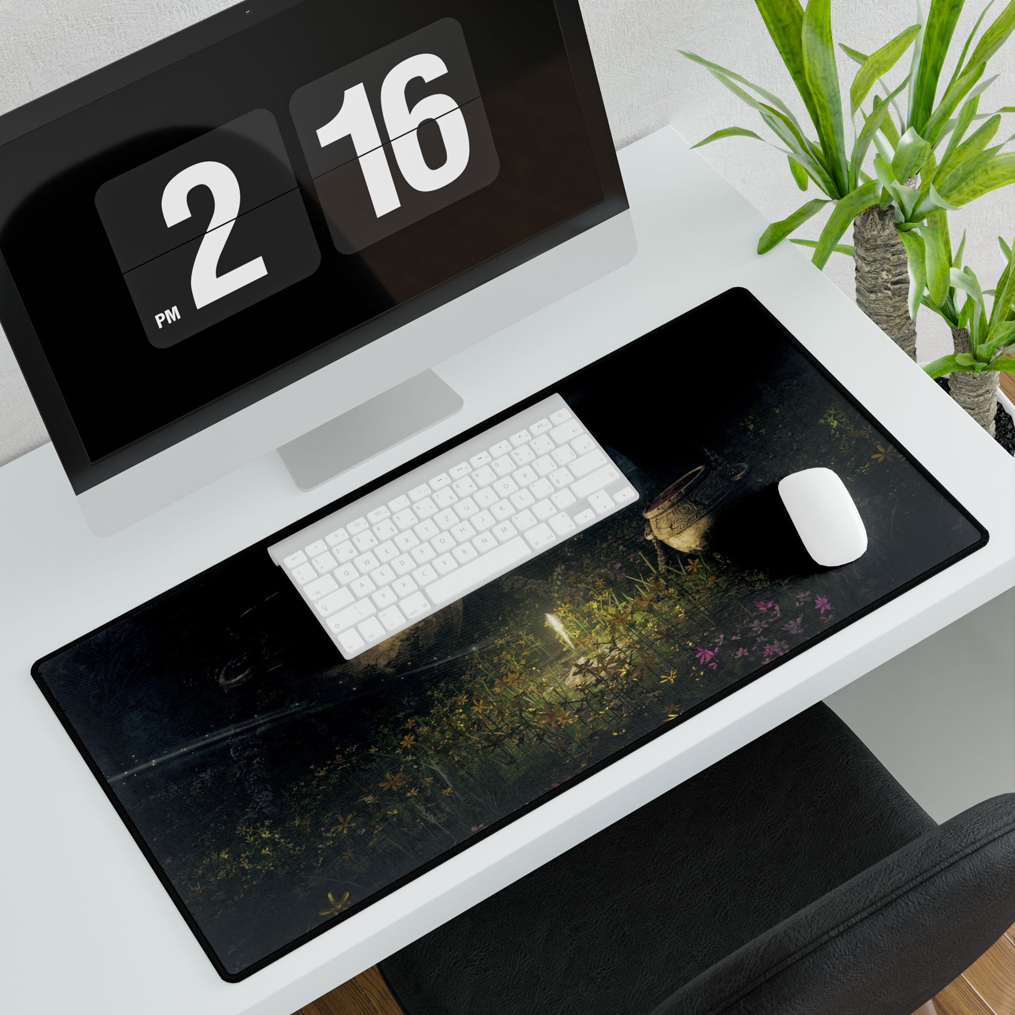 Elden Ring Pot Family Garden Desk Mat | Nature-Inspired Gaming Mouse Pad