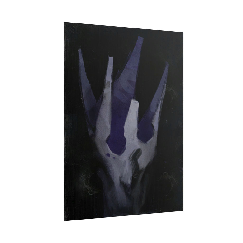 Disco Elysium Volition Poster, Moody Gaming Wall Art, Dark Indigo Giclée Print, Rolled Poster
