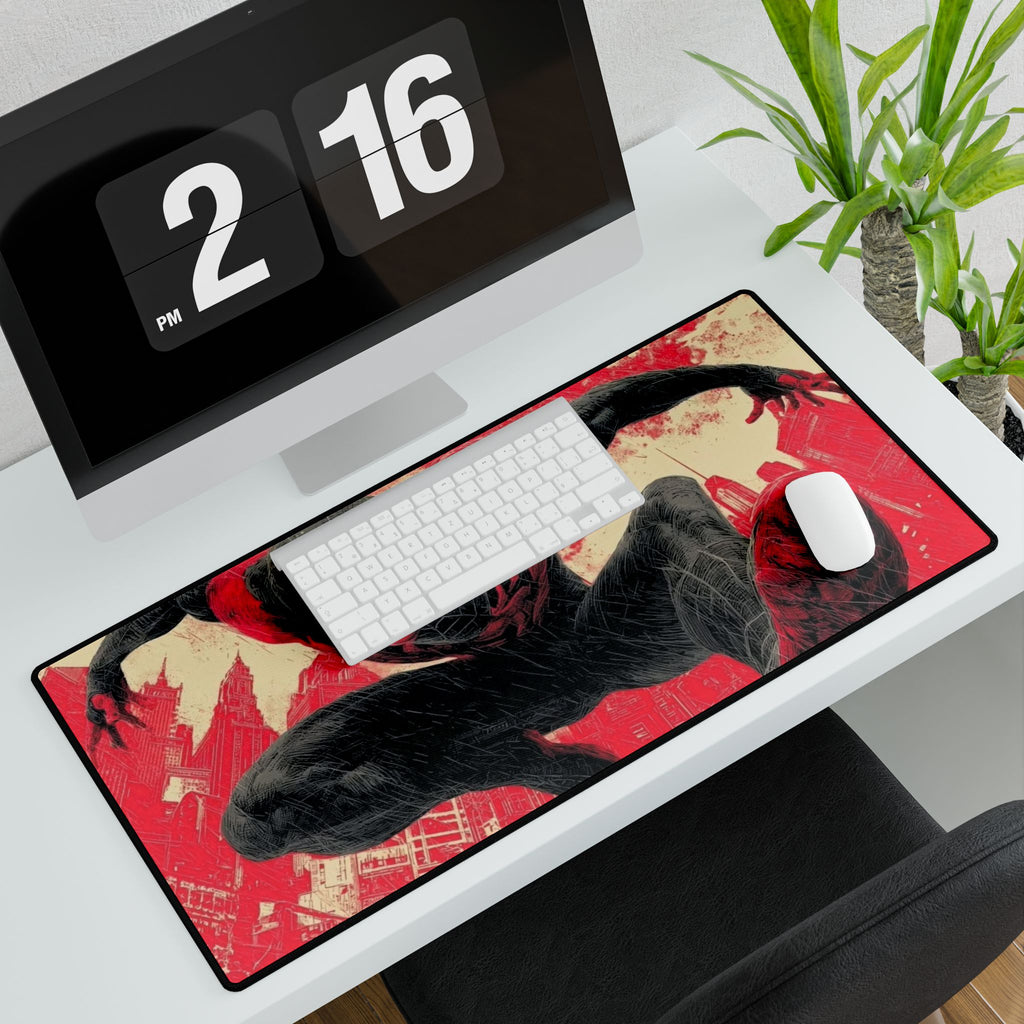 Miles Morales Spider-Man Desk Mat | Black & Red XL Gaming Mousepad