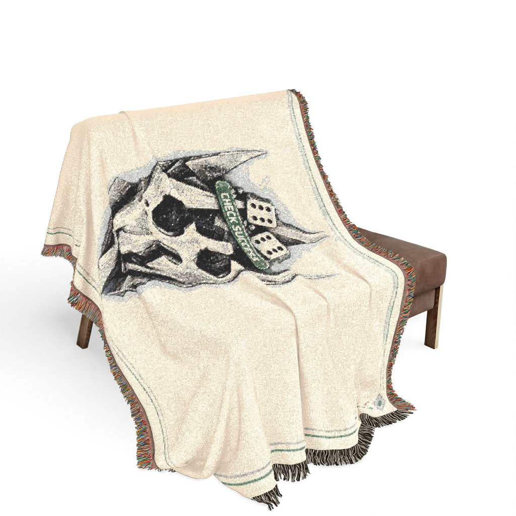 Disco Skull Volition Woven Blanket | Gothic Dark Skull Throw