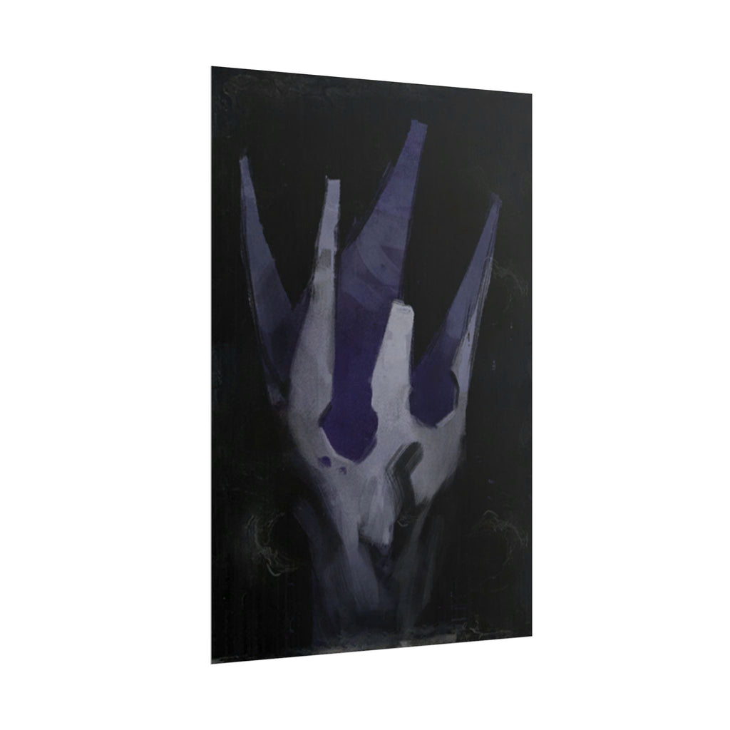 Disco Elysium Volition Poster, Moody Gaming Wall Art, Dark Indigo Giclée Print, Rolled Poster