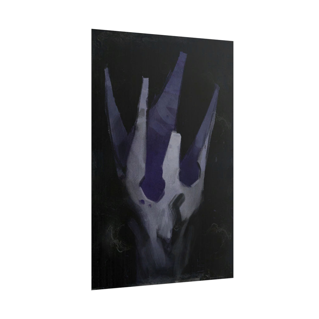 Disco Elysium Volition Poster, Moody Gaming Wall Art, Dark Indigo Giclée Print, Rolled Poster